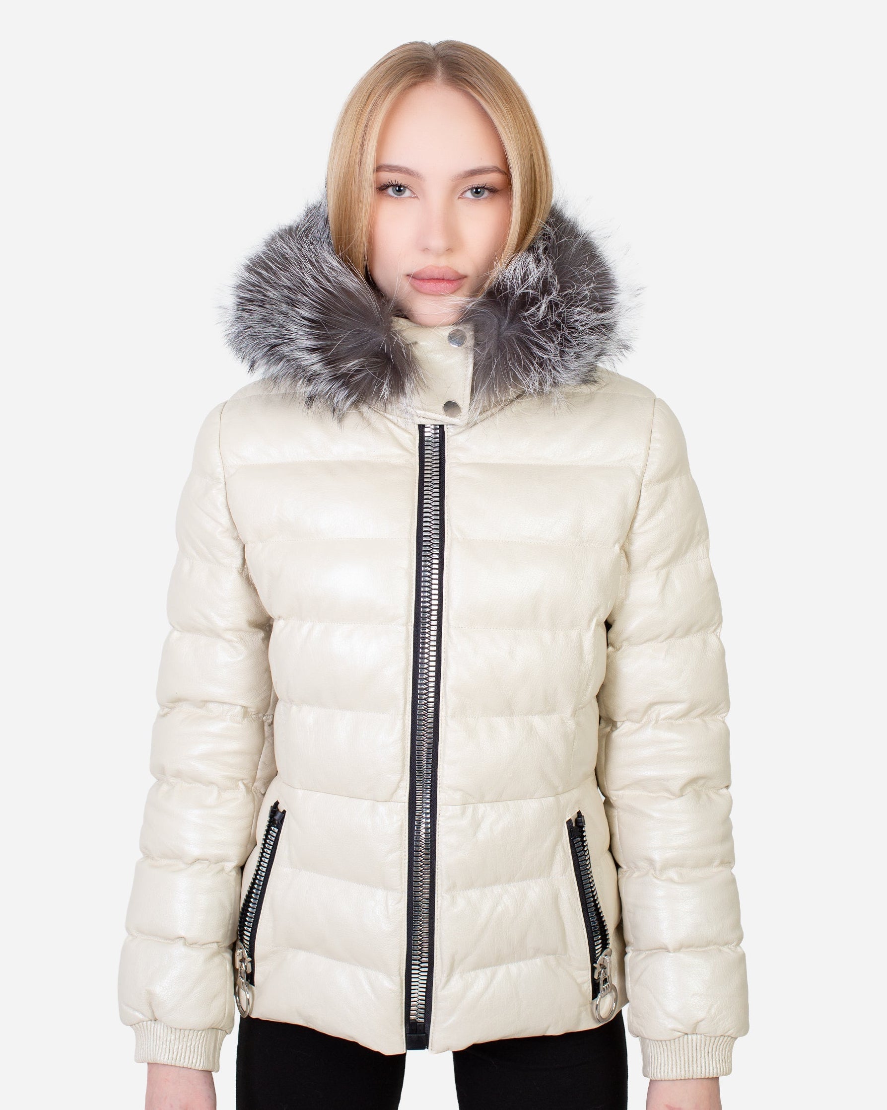 Leslie Leather Parka – Silver Fox-thumbmail-6