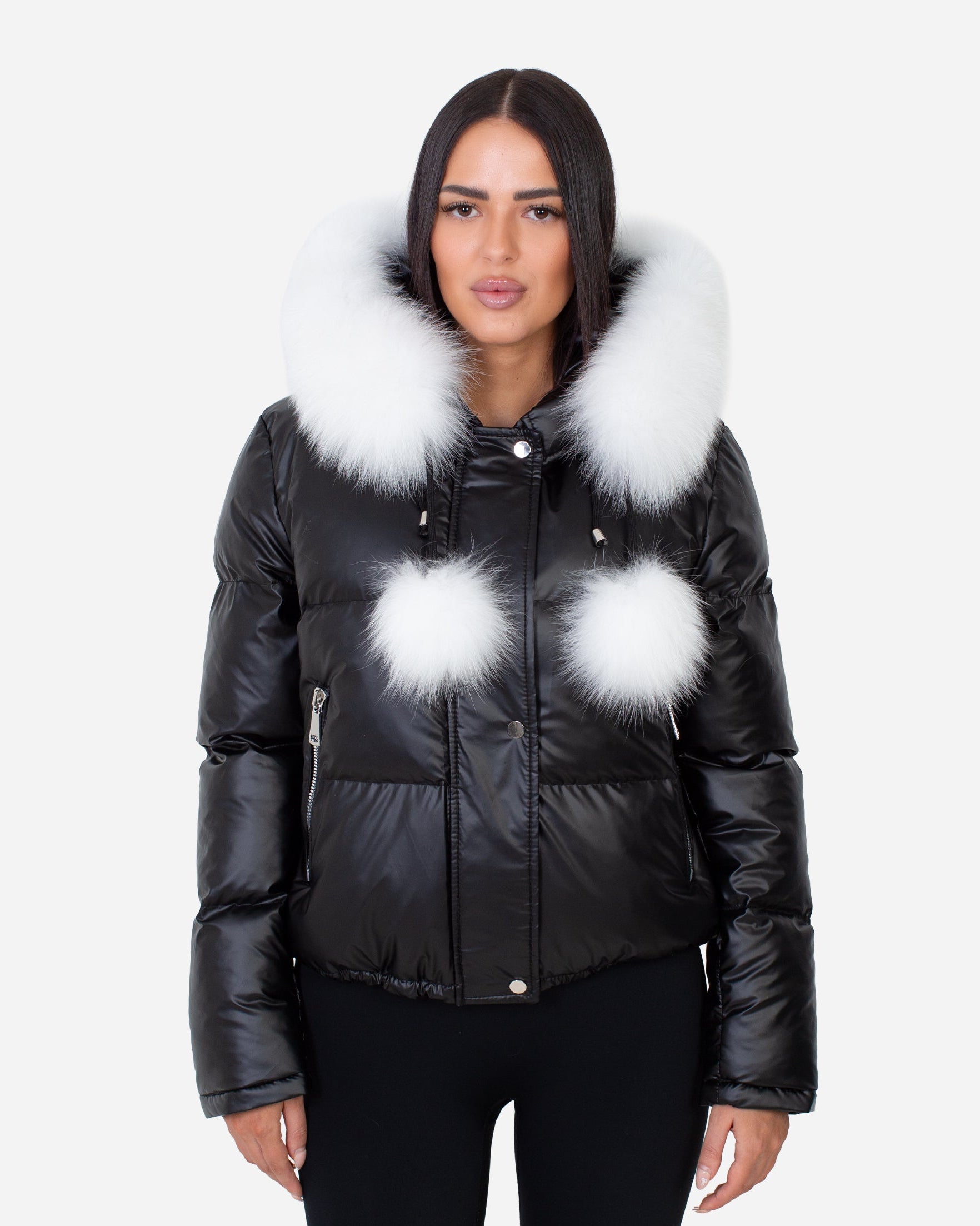 Avery Puffer Jacket with natural fur-thumbmail-4