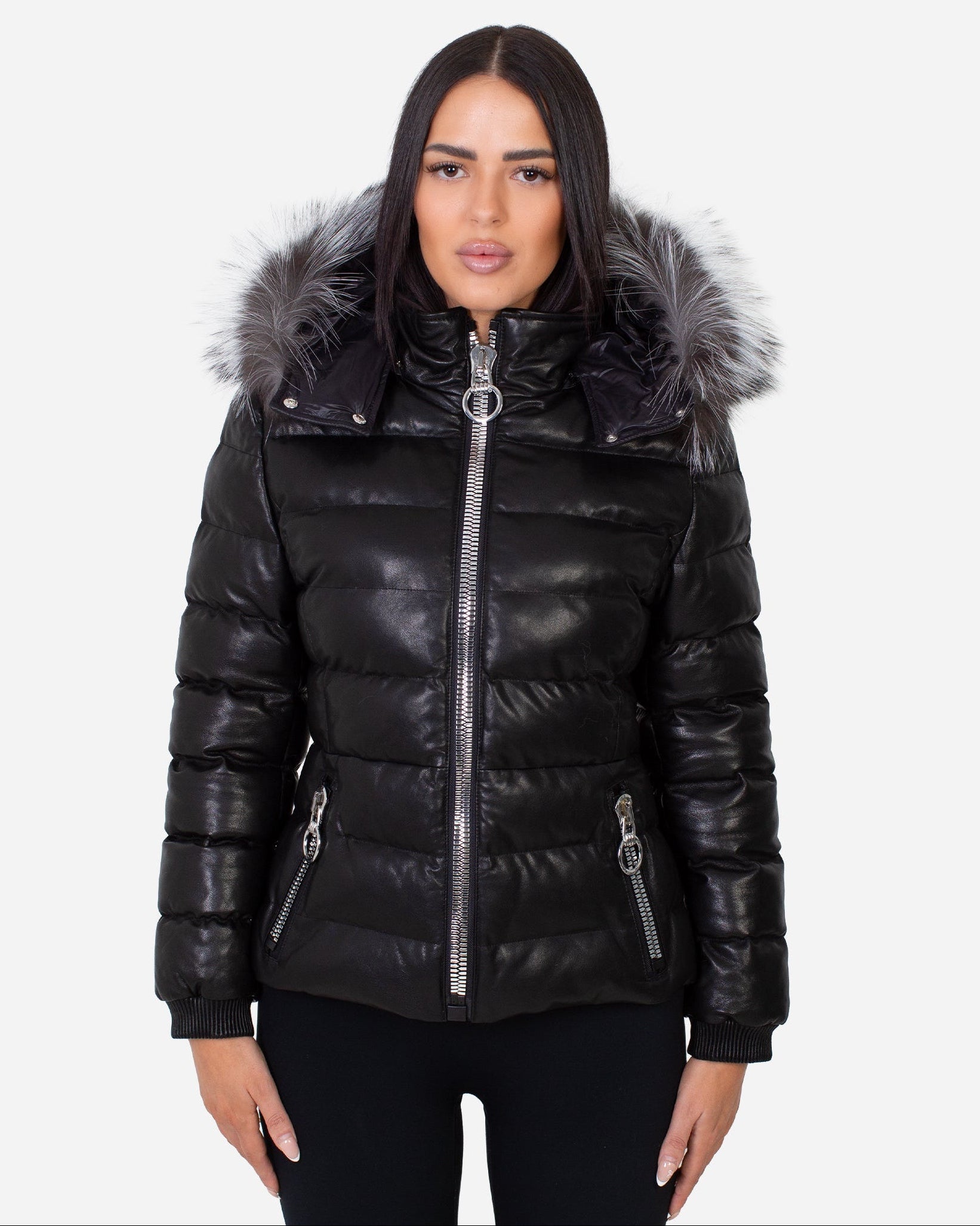 Leslie Leather Parka – Silver Fox-thumbmail-11