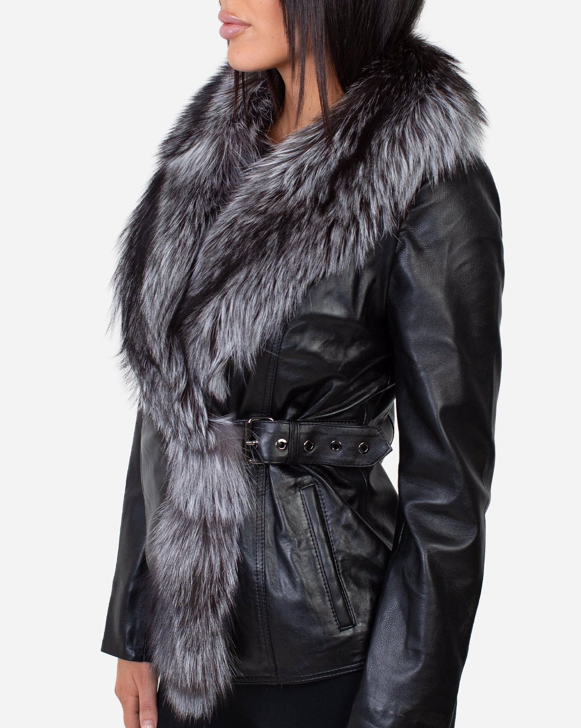 Beverly Leather Jacket – Silver Fox-thumbmail-3