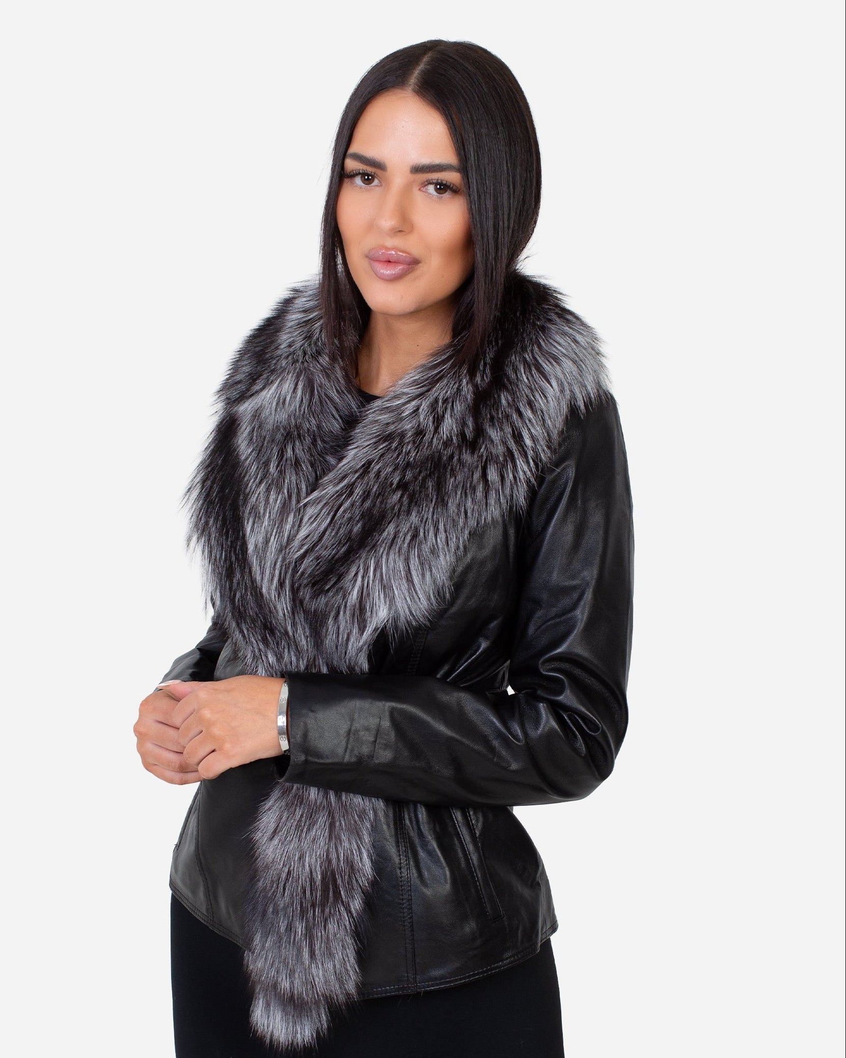 Beverly Leather Jacket – Silver Fox-thumbmail-5
