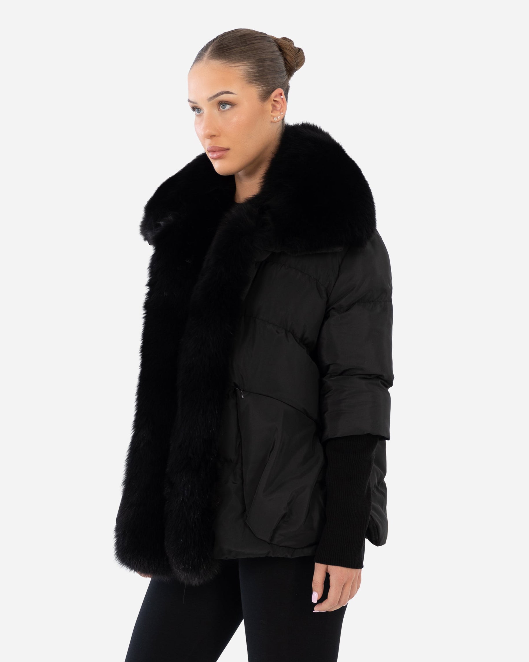 Kelly Down Pufffer -BLACK FOX-thumbmail-2
