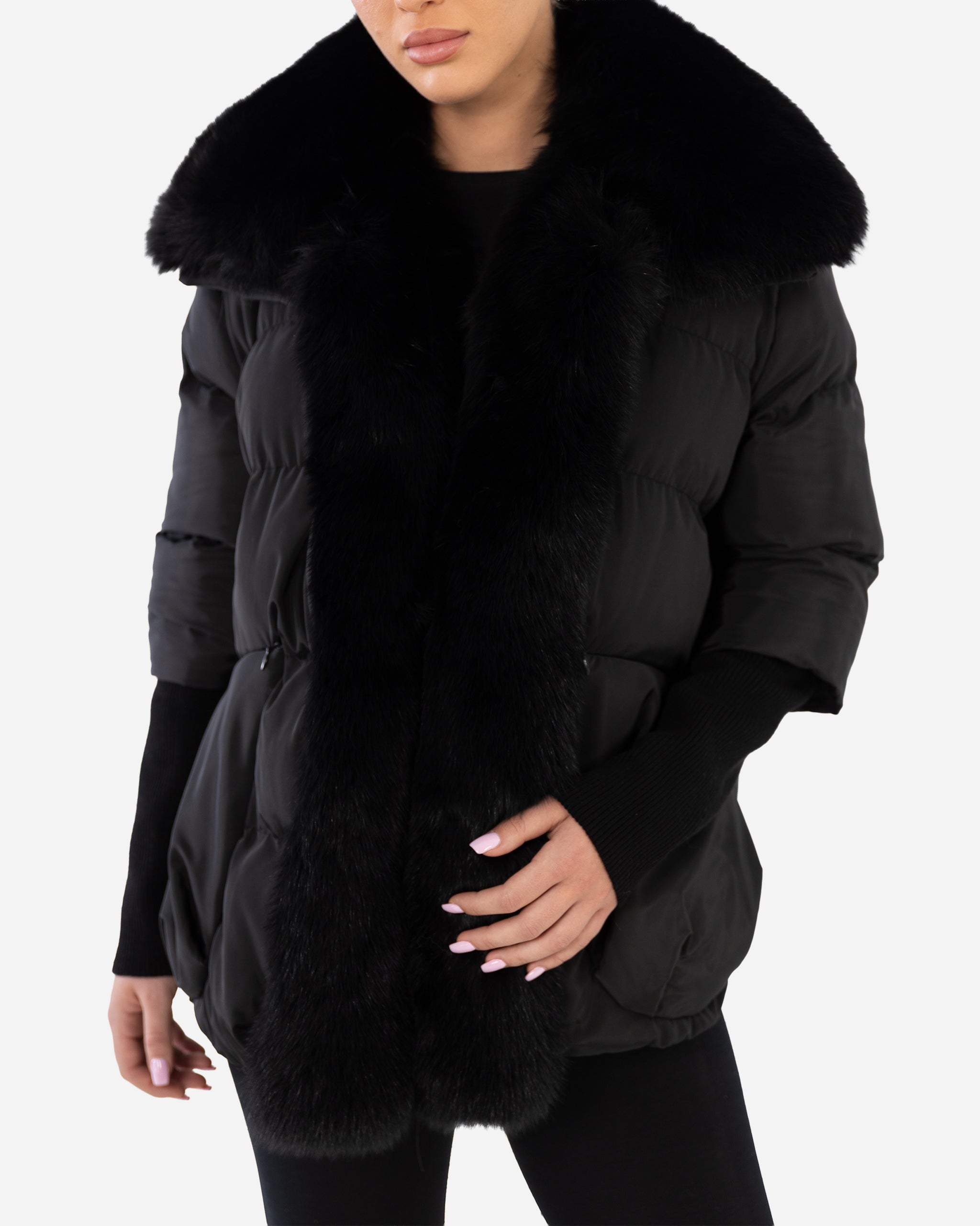 Kelly Down Pufffer -BLACK FOX-thumbmail-4