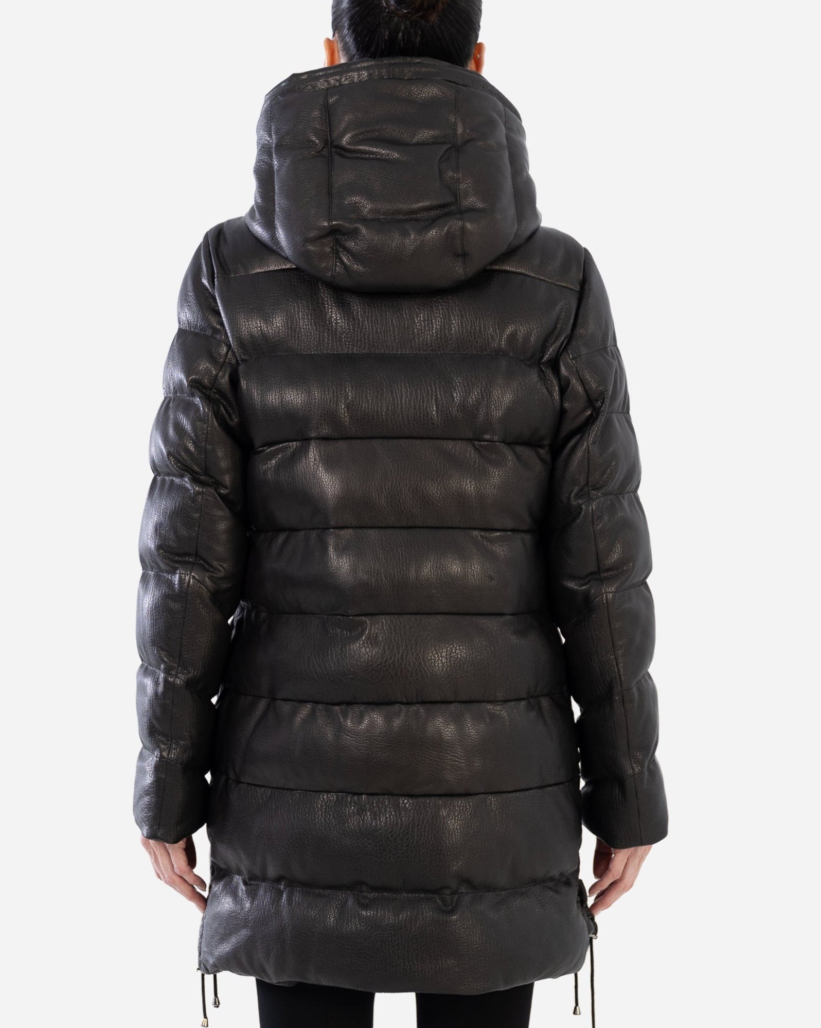 TINA  LEATHER FITTED DOWN PUFFER IN LAMBSKIN-thumbmail-8