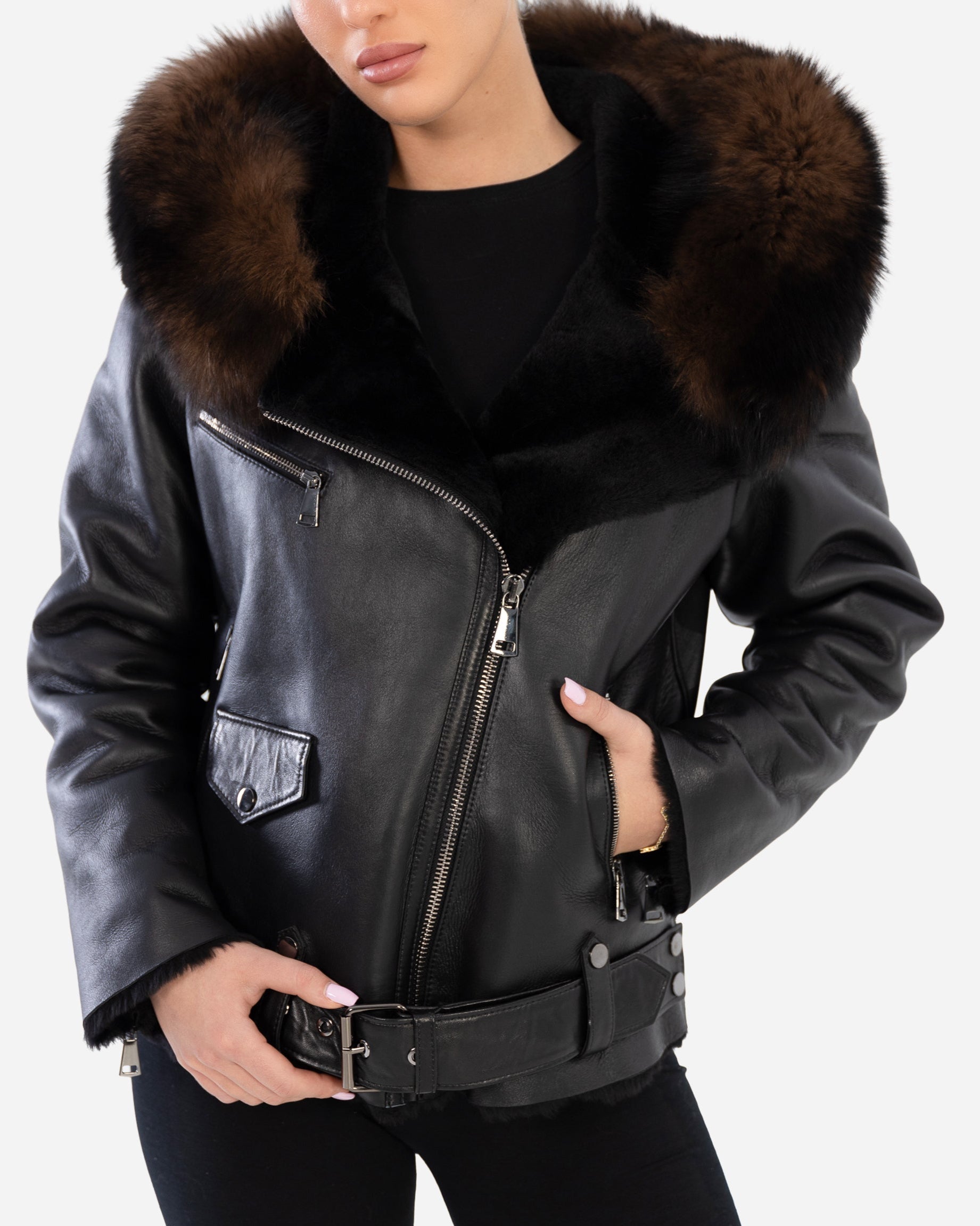 ELODIE shearling aviator jacket-thumbmail-8