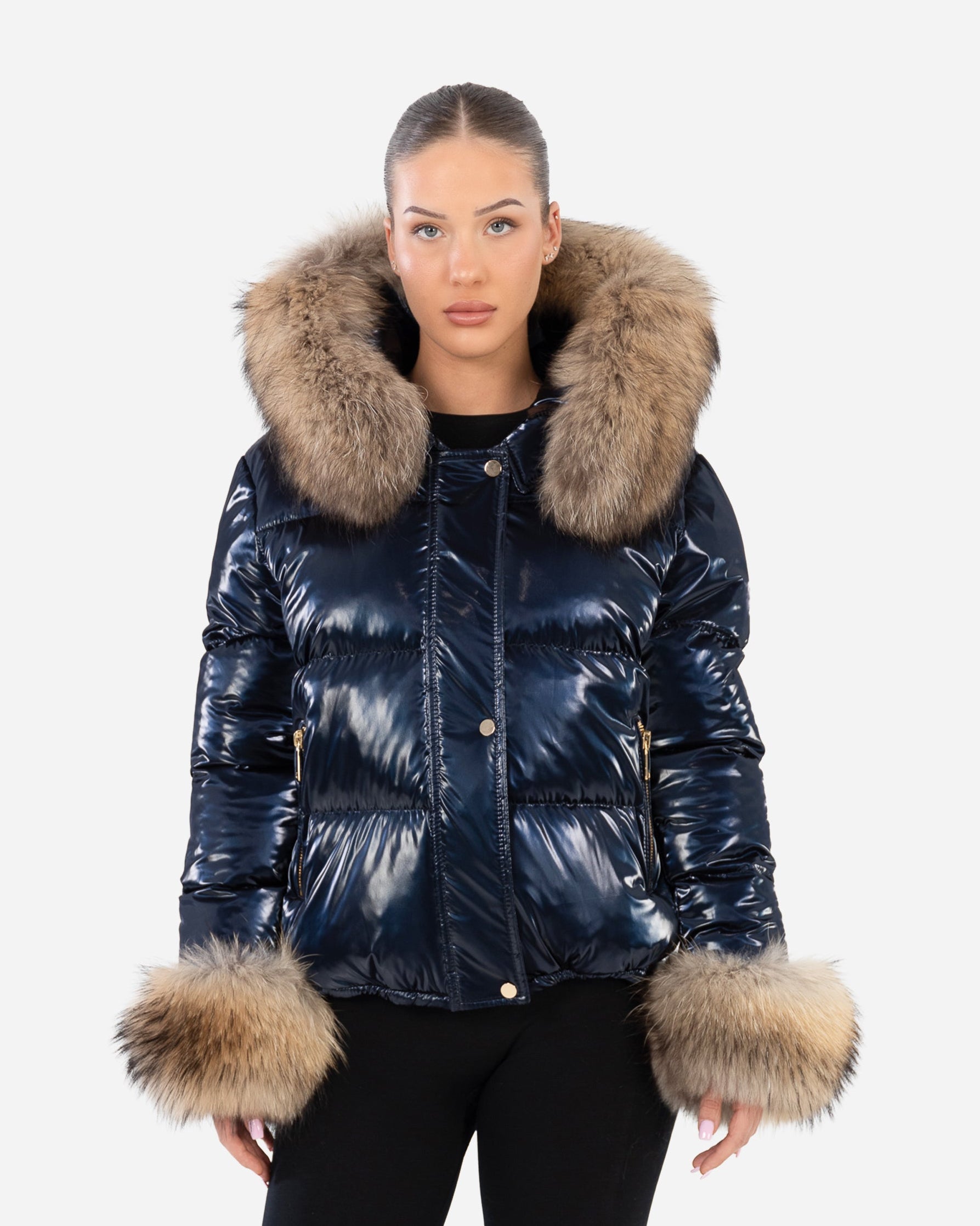 MAEVE Down Puffer with natural fur-thumbmail-3