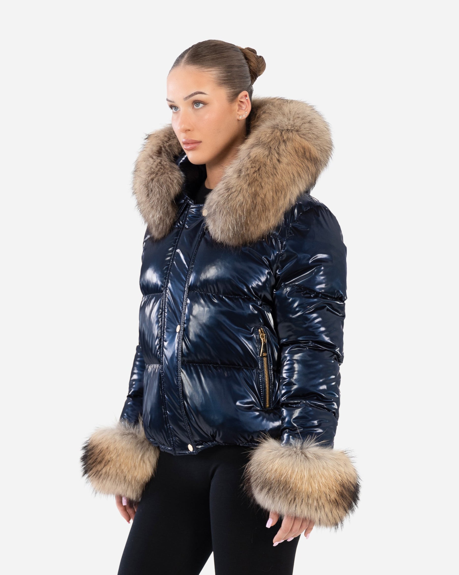 MAEVE Down Puffer with natural fur-thumbmail-2