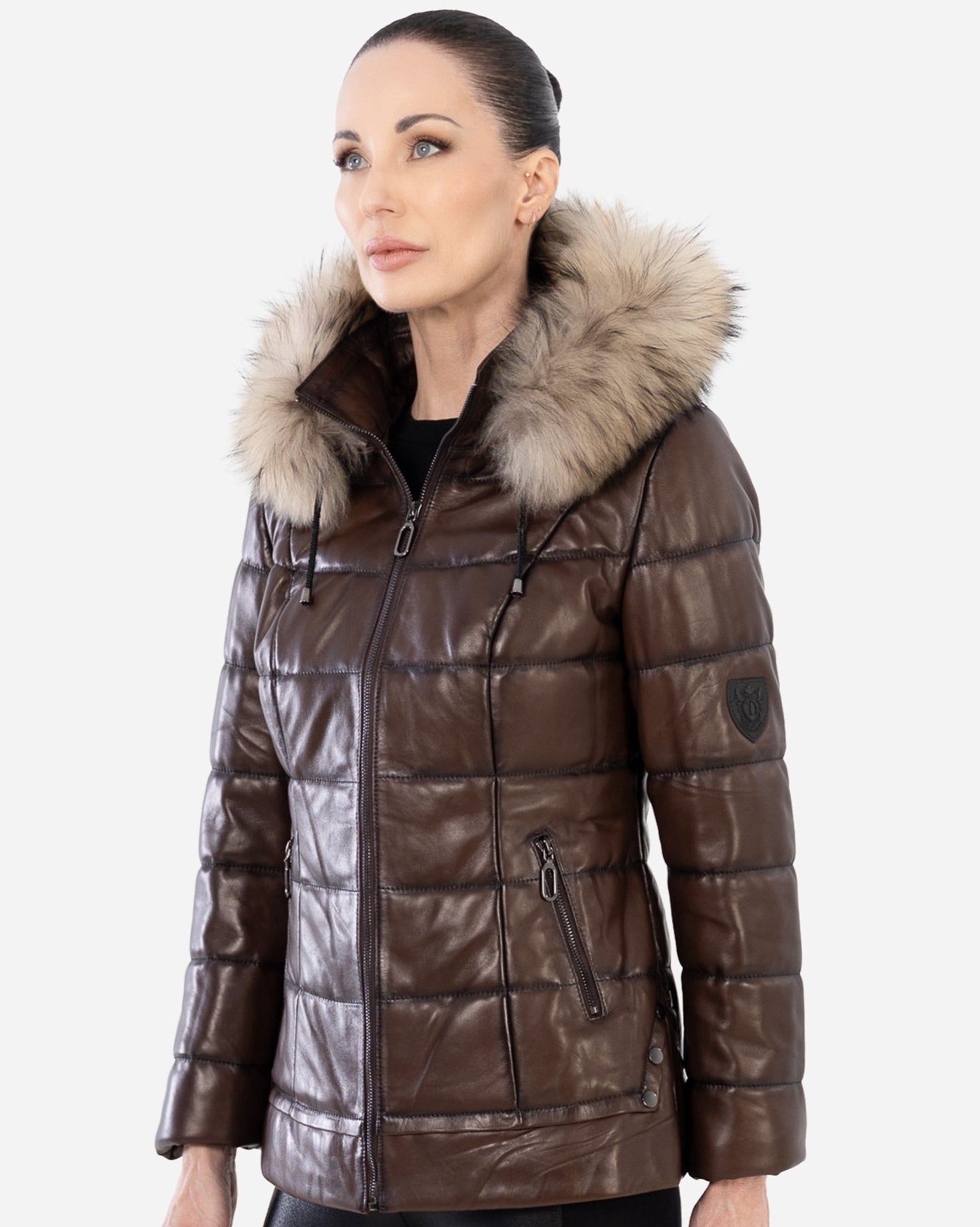 LYANNA Leather Puffer Jacket-thumbmail-8