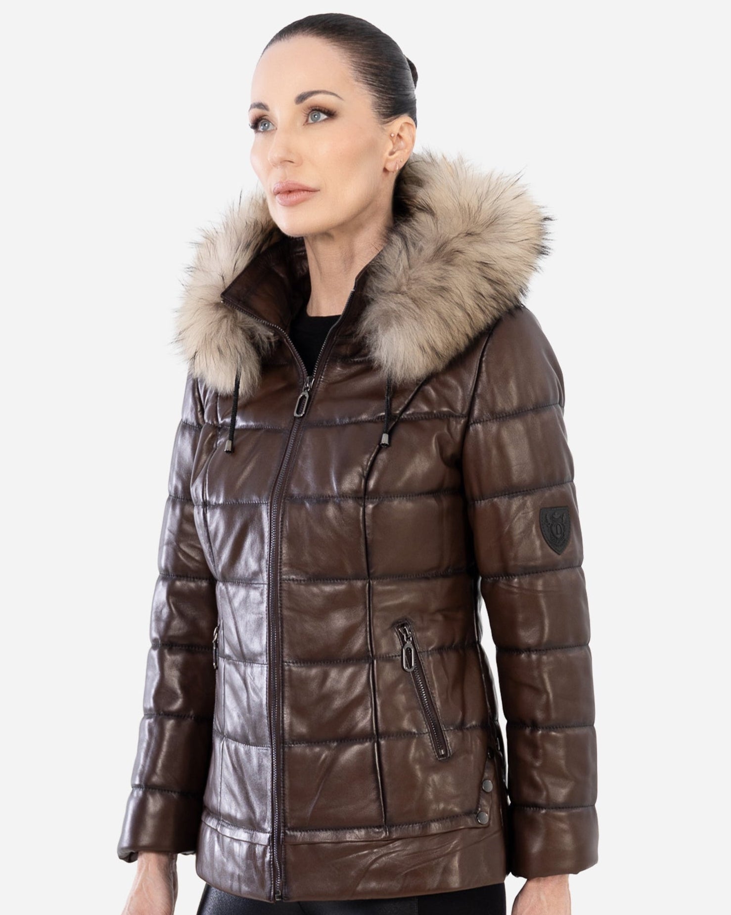 LYANNA Leather Puffer Jacket-thumbmail-9