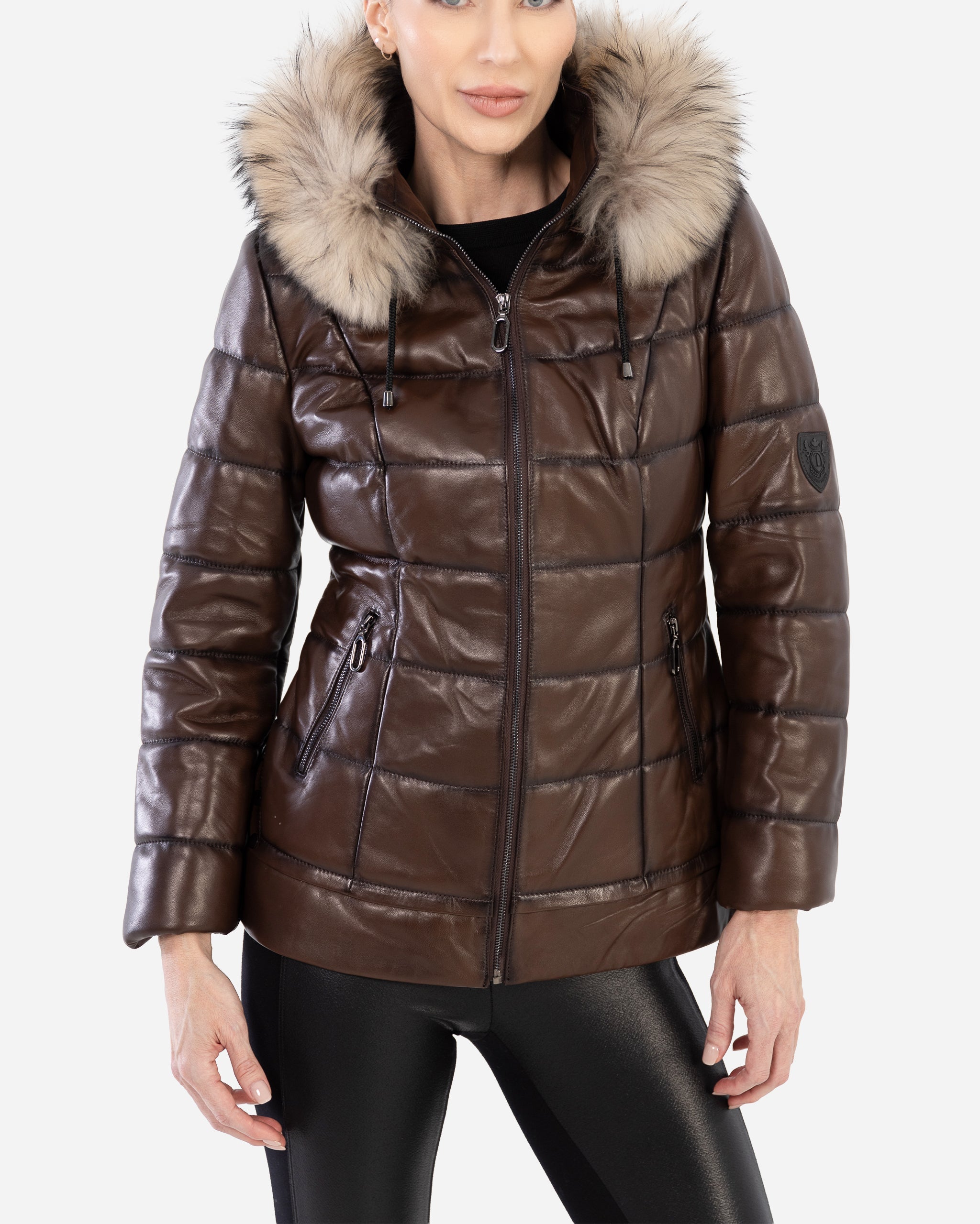 LYANNA Leather Puffer Jacket-thumbmail-11