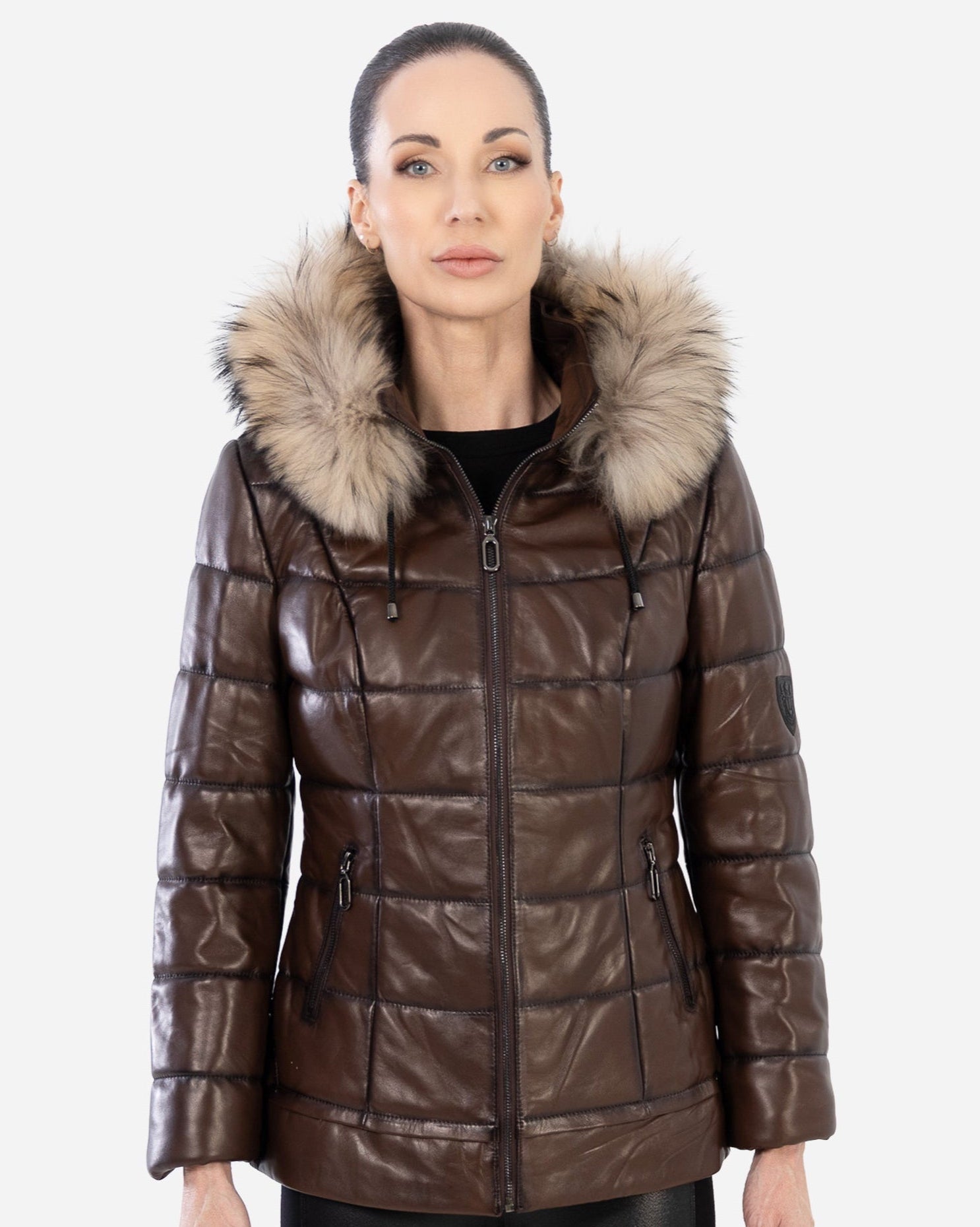 LYANNA Leather Puffer Jacket-thumbmail-7