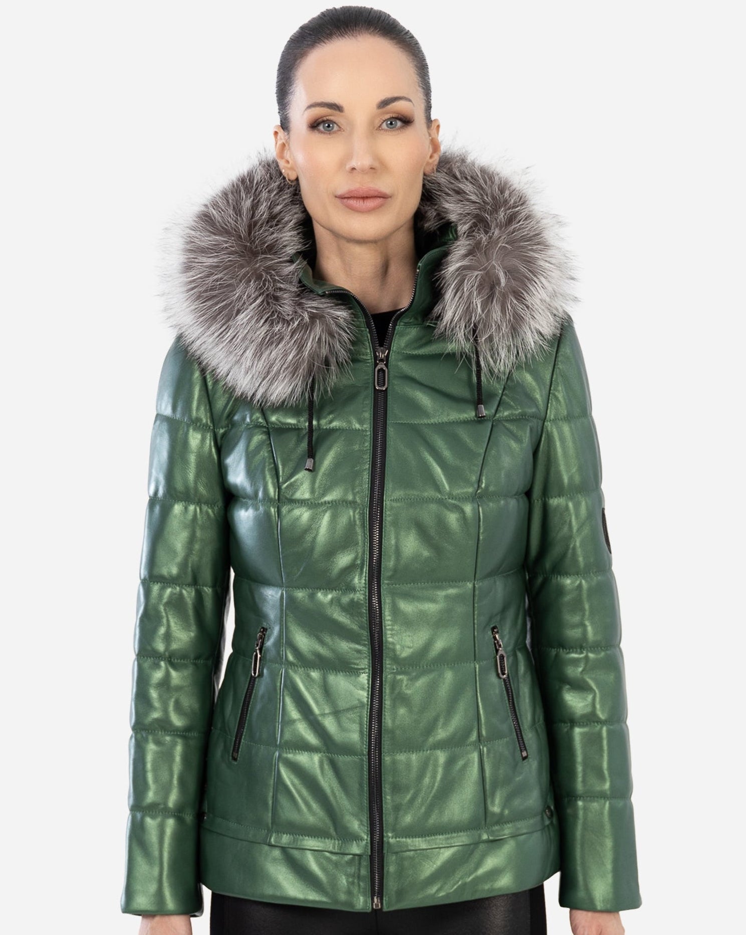 LYANNA Leather Puffer Jacket-thumbmail-6