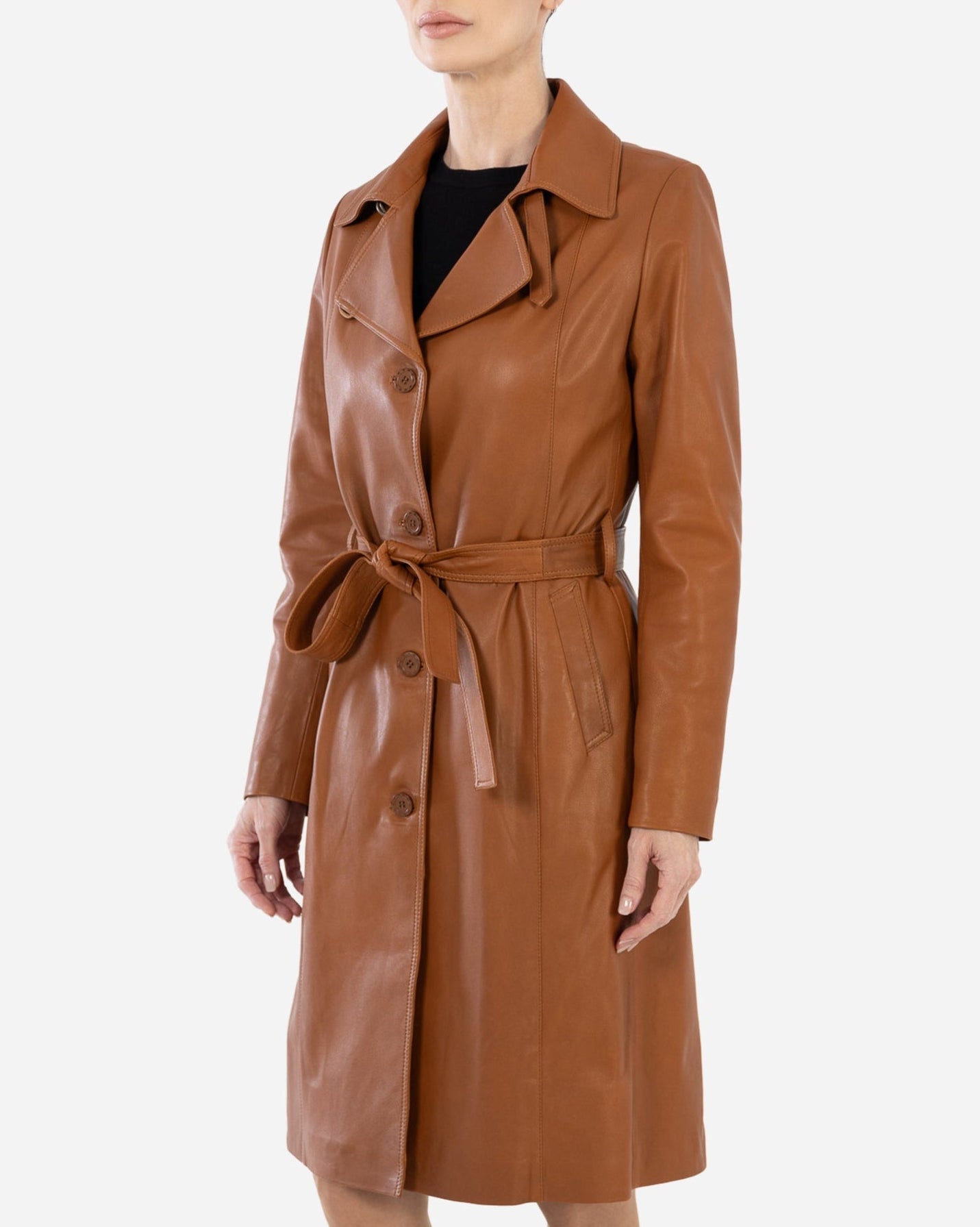 KASIA Leather Trench Coat-thumbmail-5