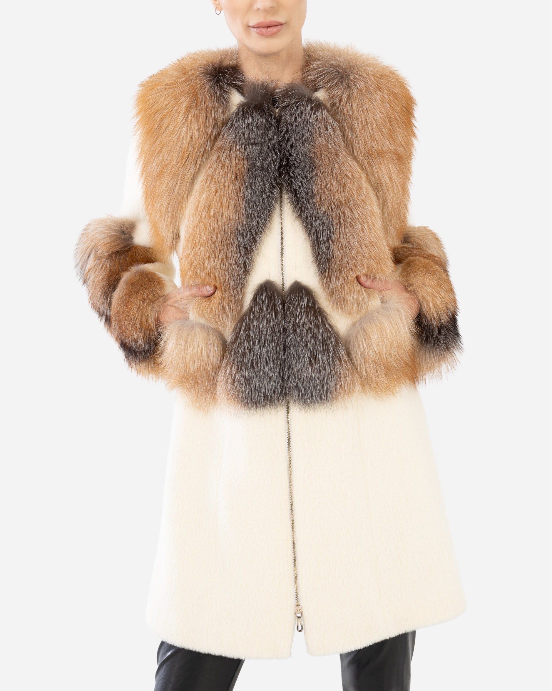Cecilia Long Wool Shearling Coat-thumbmail-4
