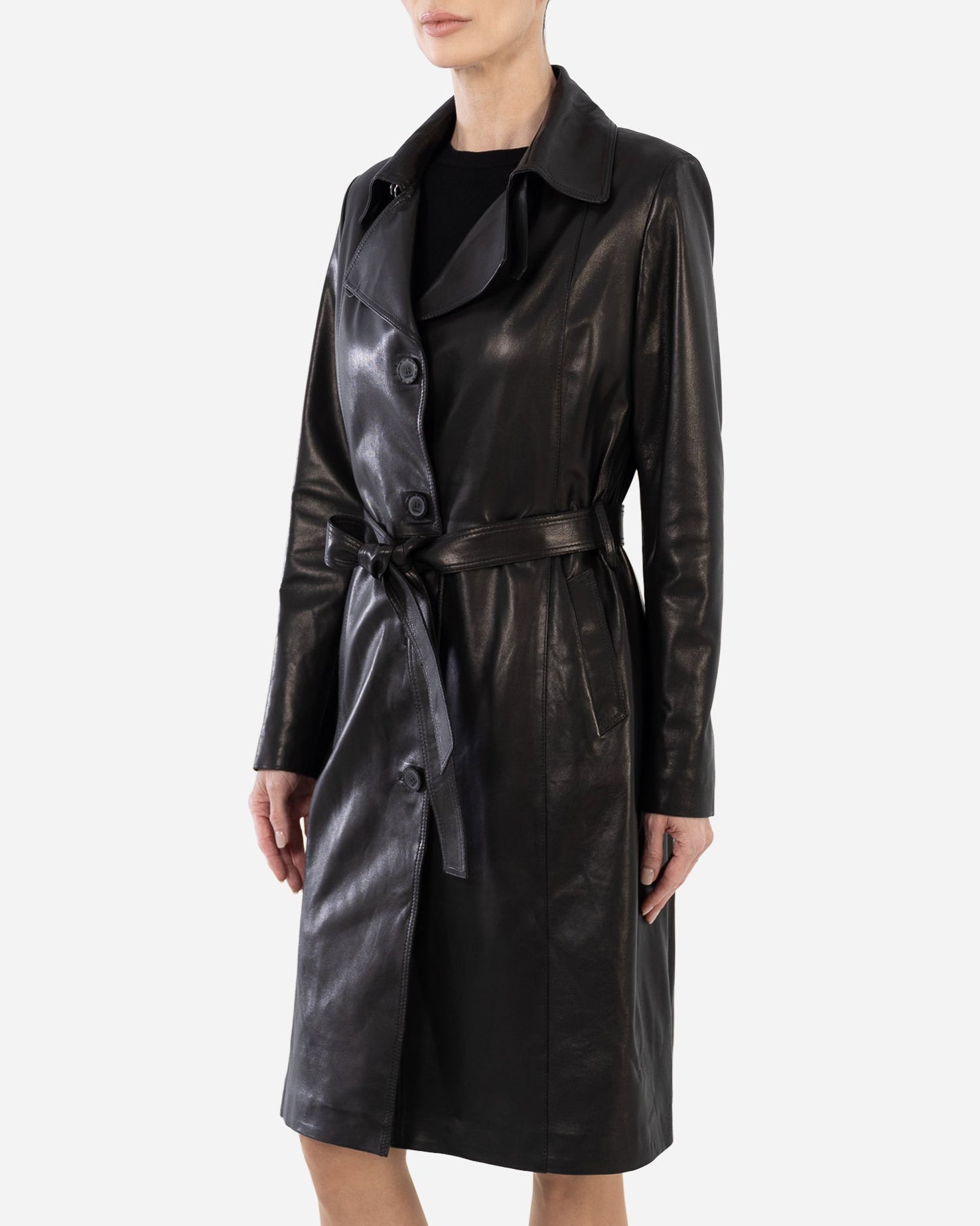 KASIA Leather Trench Coat-thumbmail-3