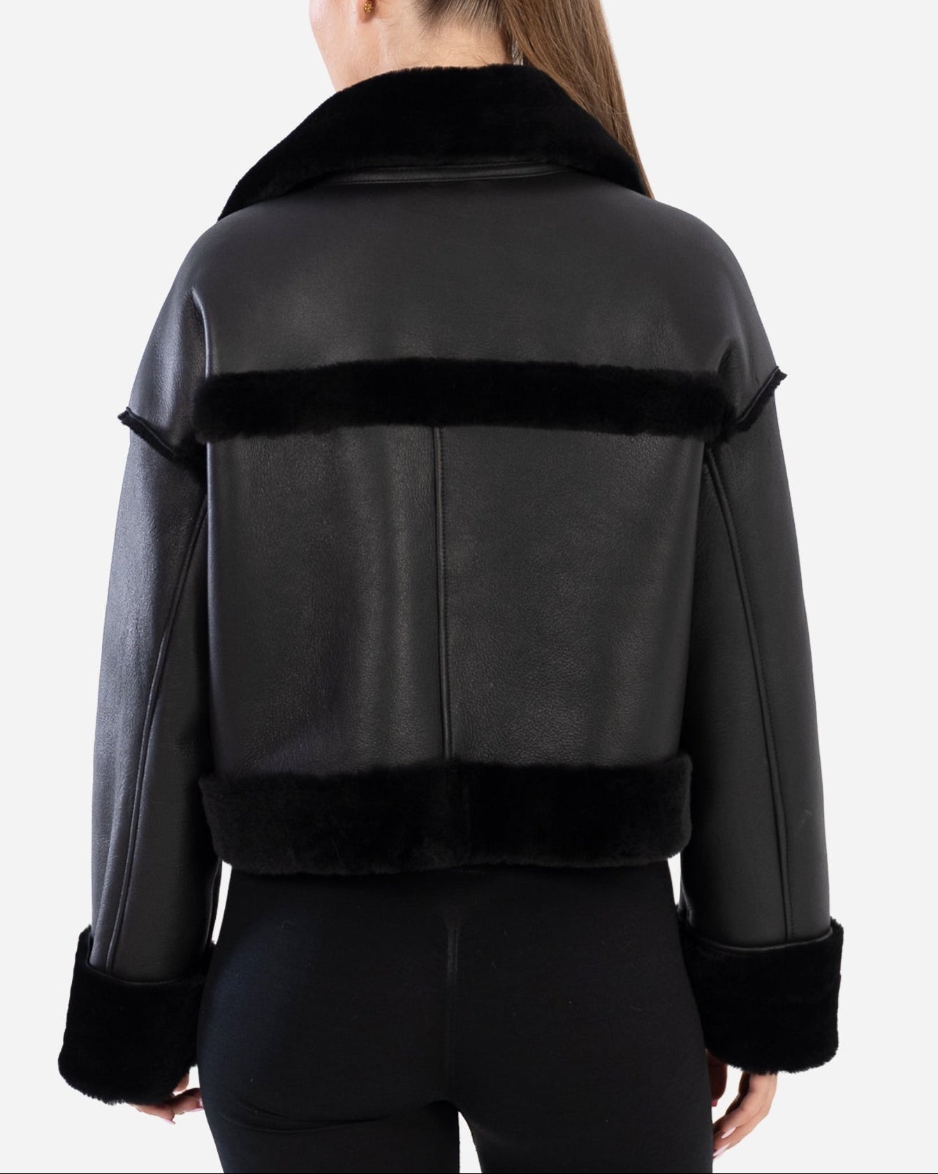 SKYE  genuine  shearling jacket-thumbmail-4