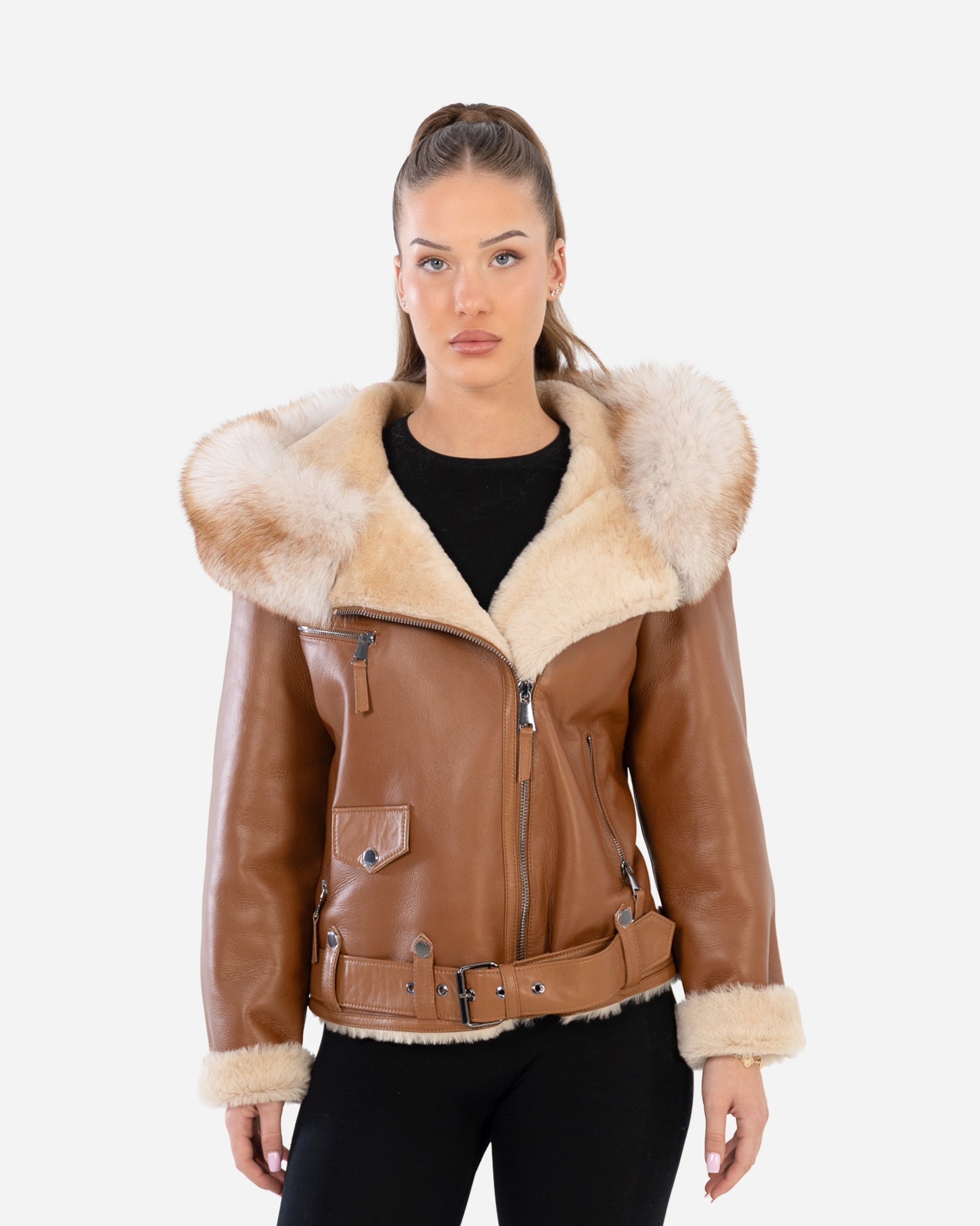 ELODIE  shearling jacket-thumbmail-5