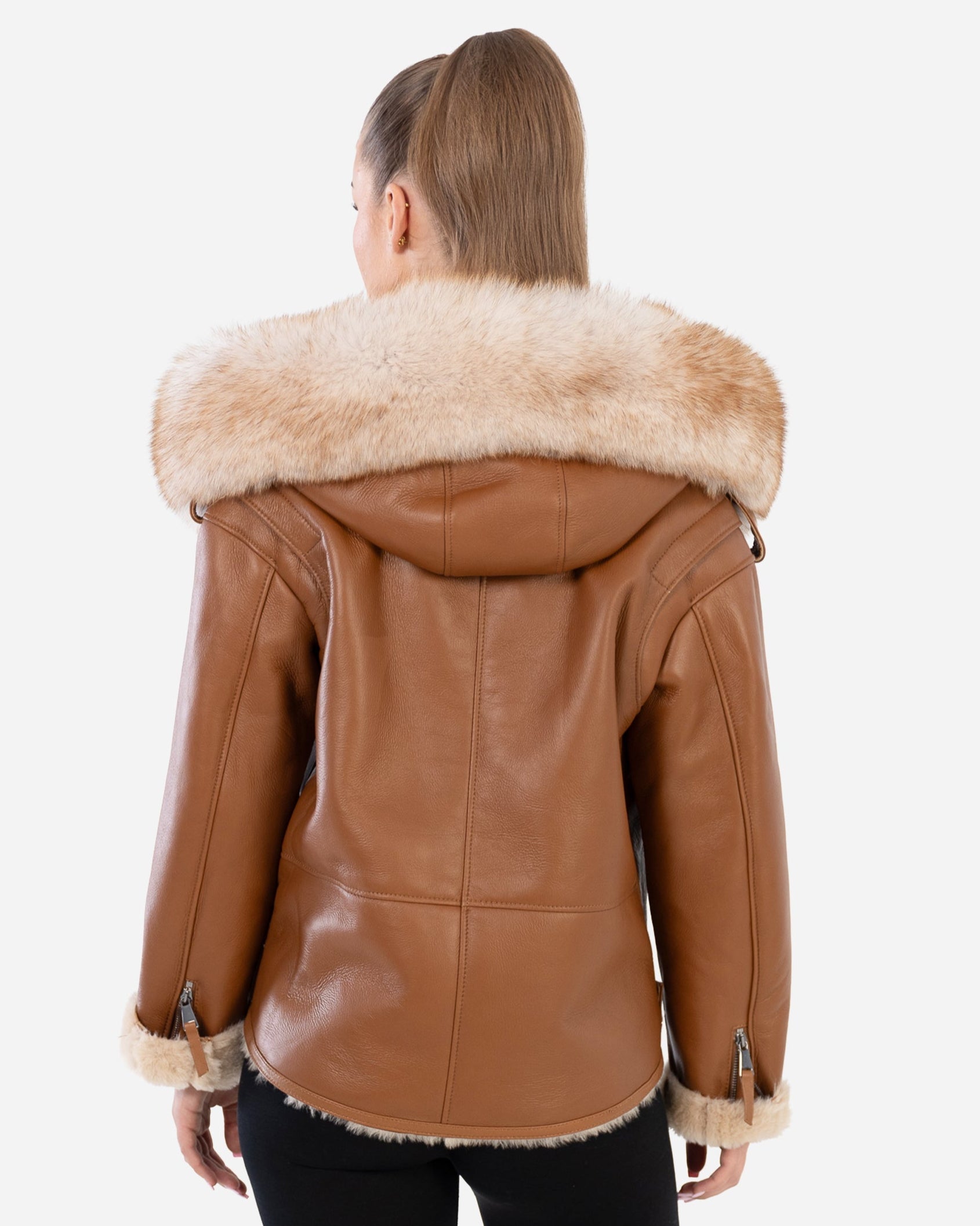ELODIE shearling aviator jacket-thumbmail-4