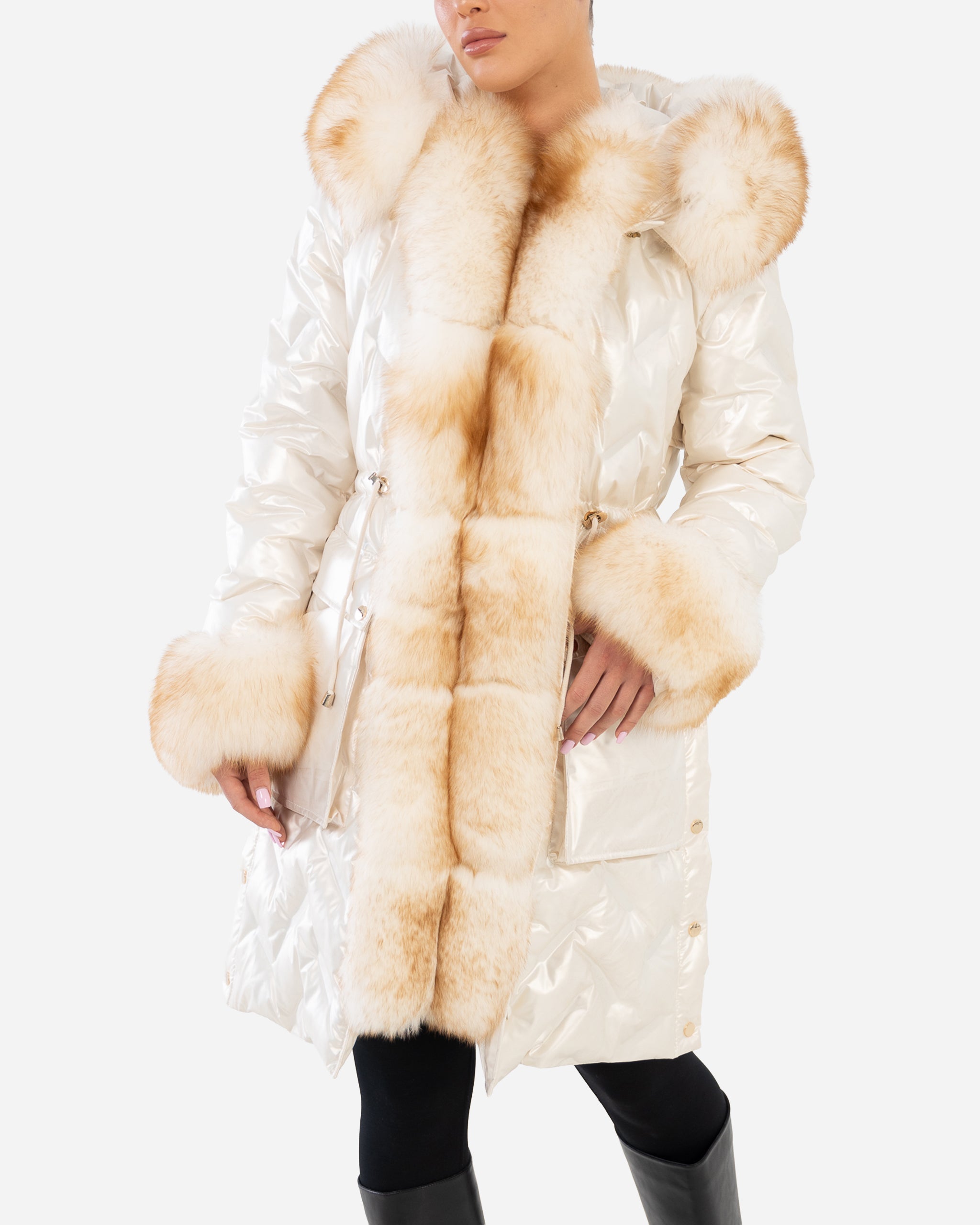 Lexi Women's Down Coat with Removable Natural Fur-thumbmail-9