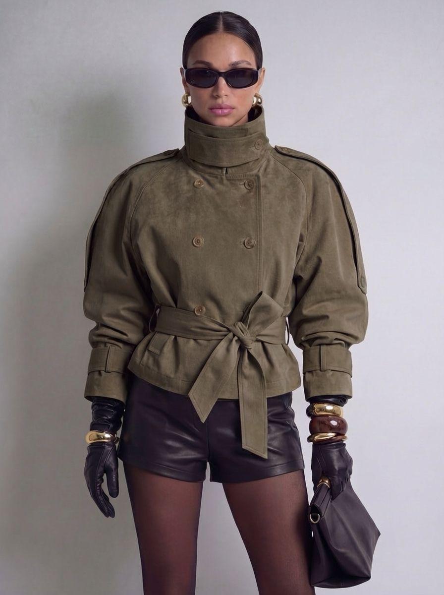 NOAMI  Suede Belted Jacket