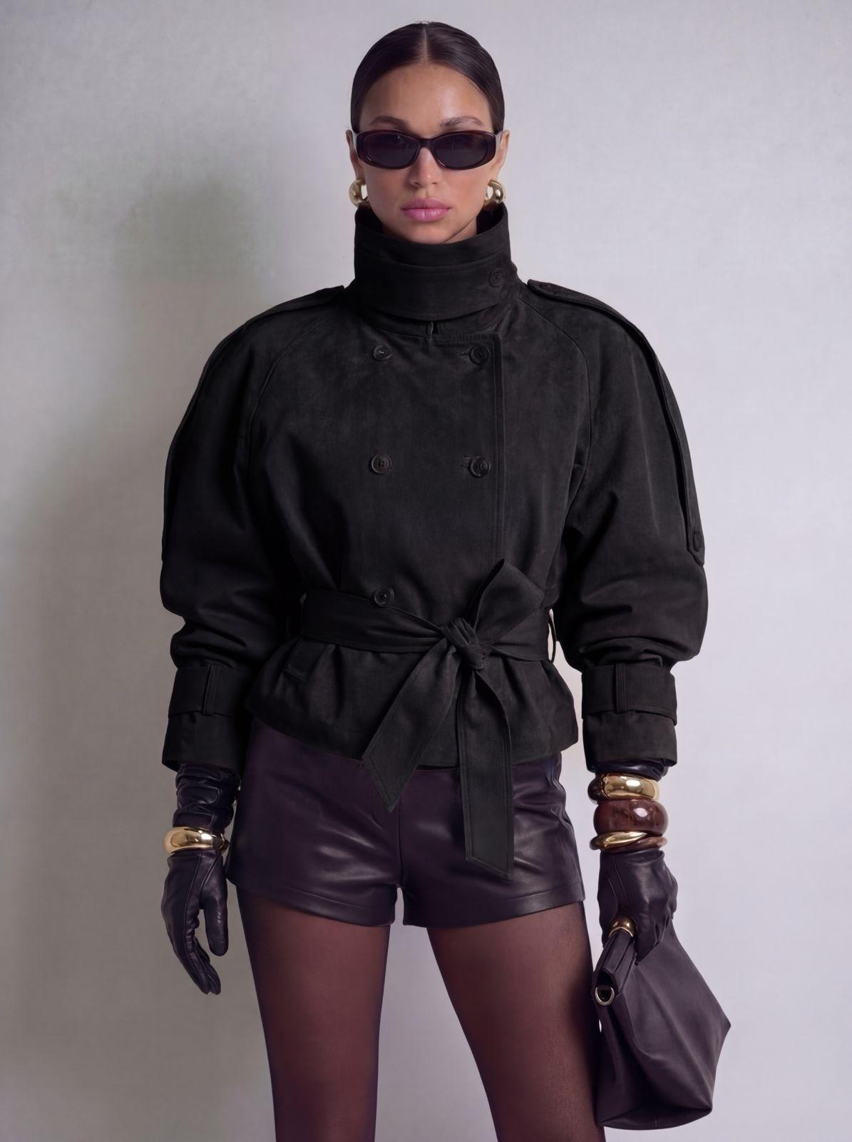 NOAMI  Suede Belted Jacket