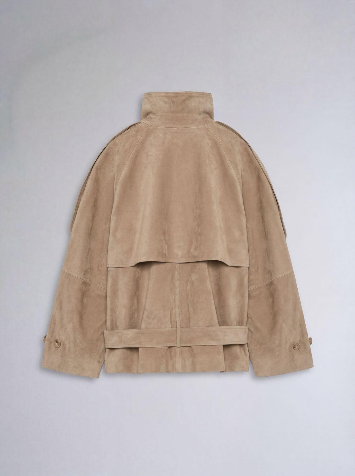 NOAMI  Beige Suede Belted Jacket-thumbmail-9