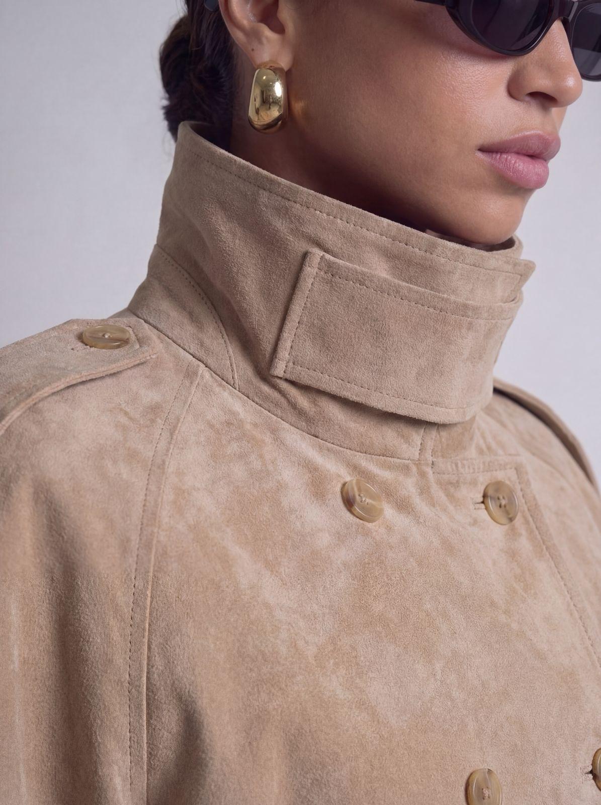NOAMI  Beige Suede Belted Jacket-thumbmail-7
