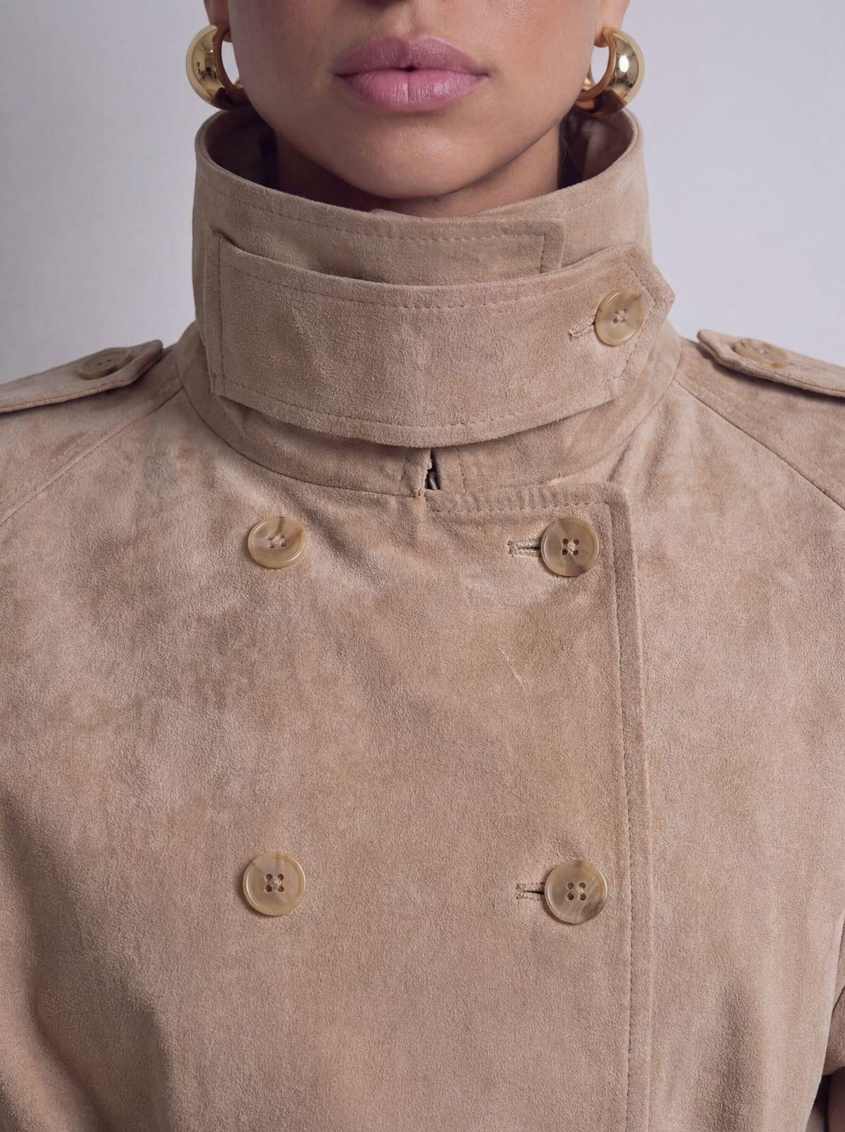 NOAMI  Beige Suede Belted Jacket-thumbmail-6
