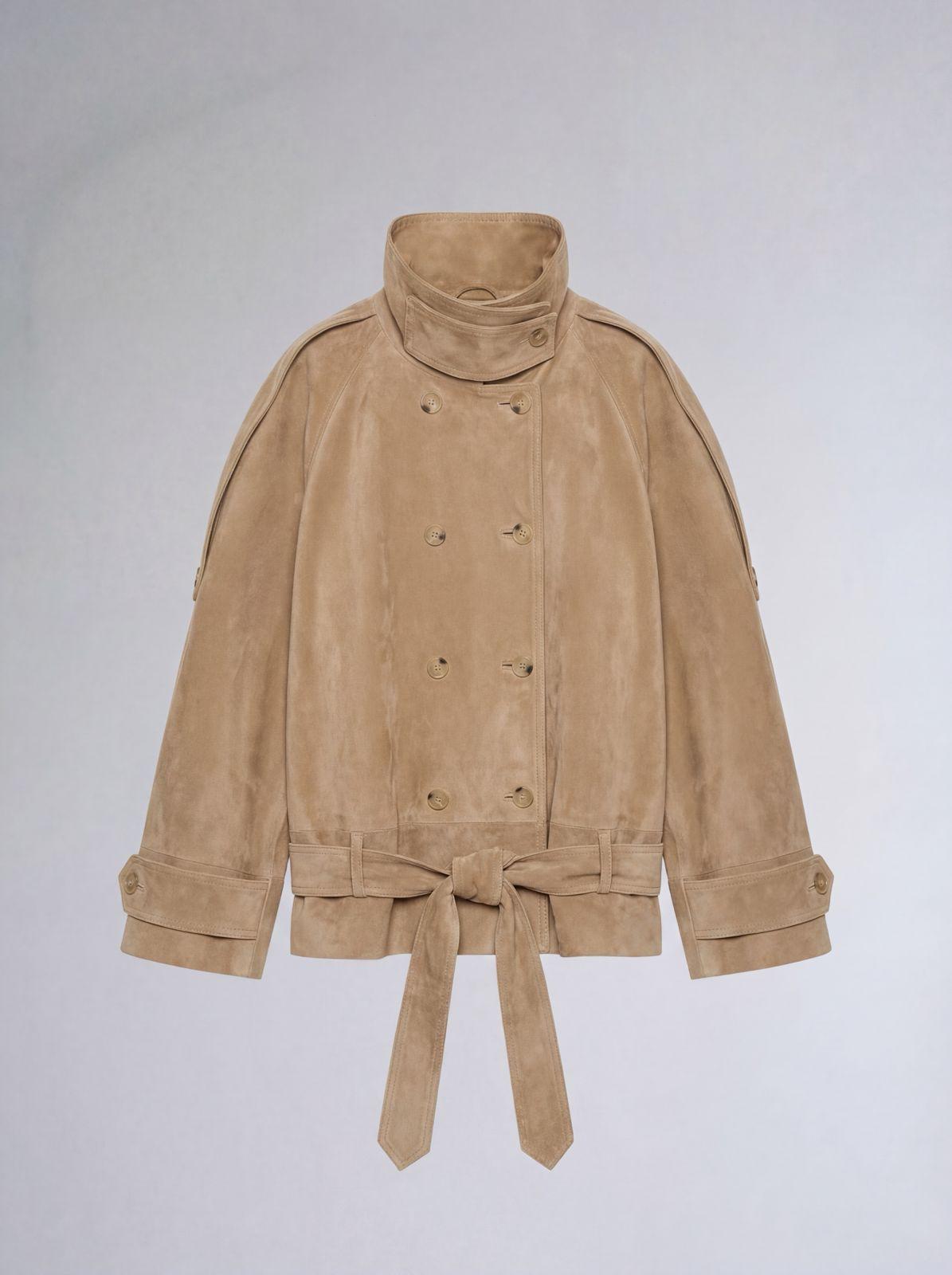 NOAMI  Beige Suede Belted Jacket-thumbmail-8
