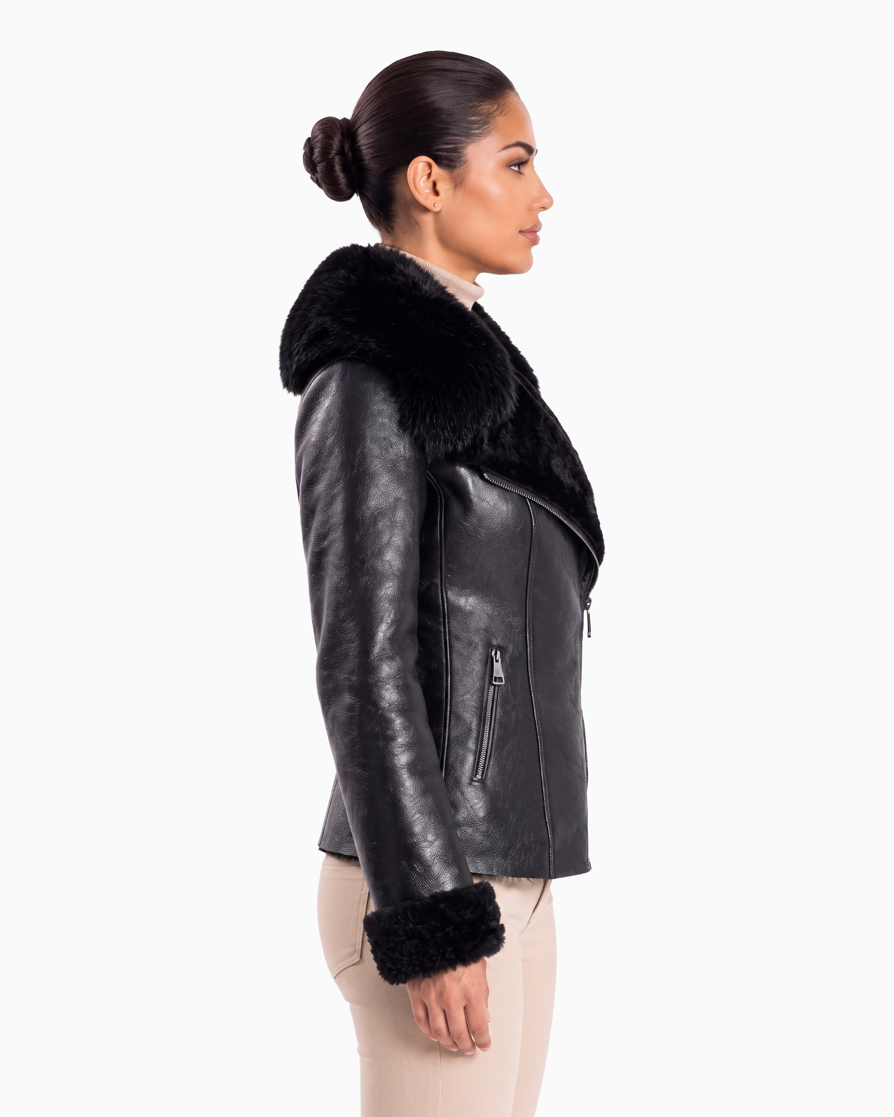 ALICYA Genuine  Shearling Jacket-thumbmail-3
