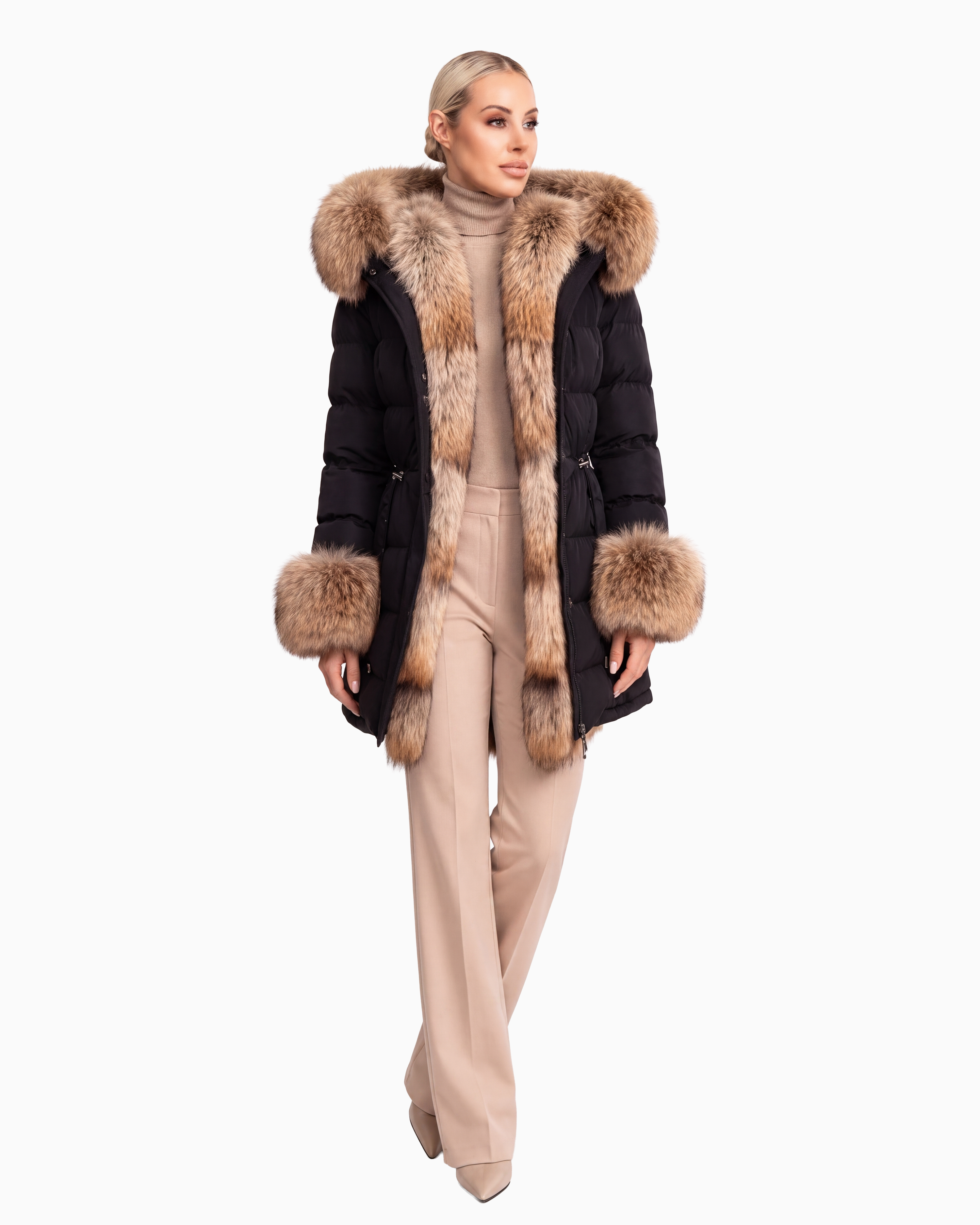 Lexi Puffer Jacket With Removable Natural Fur