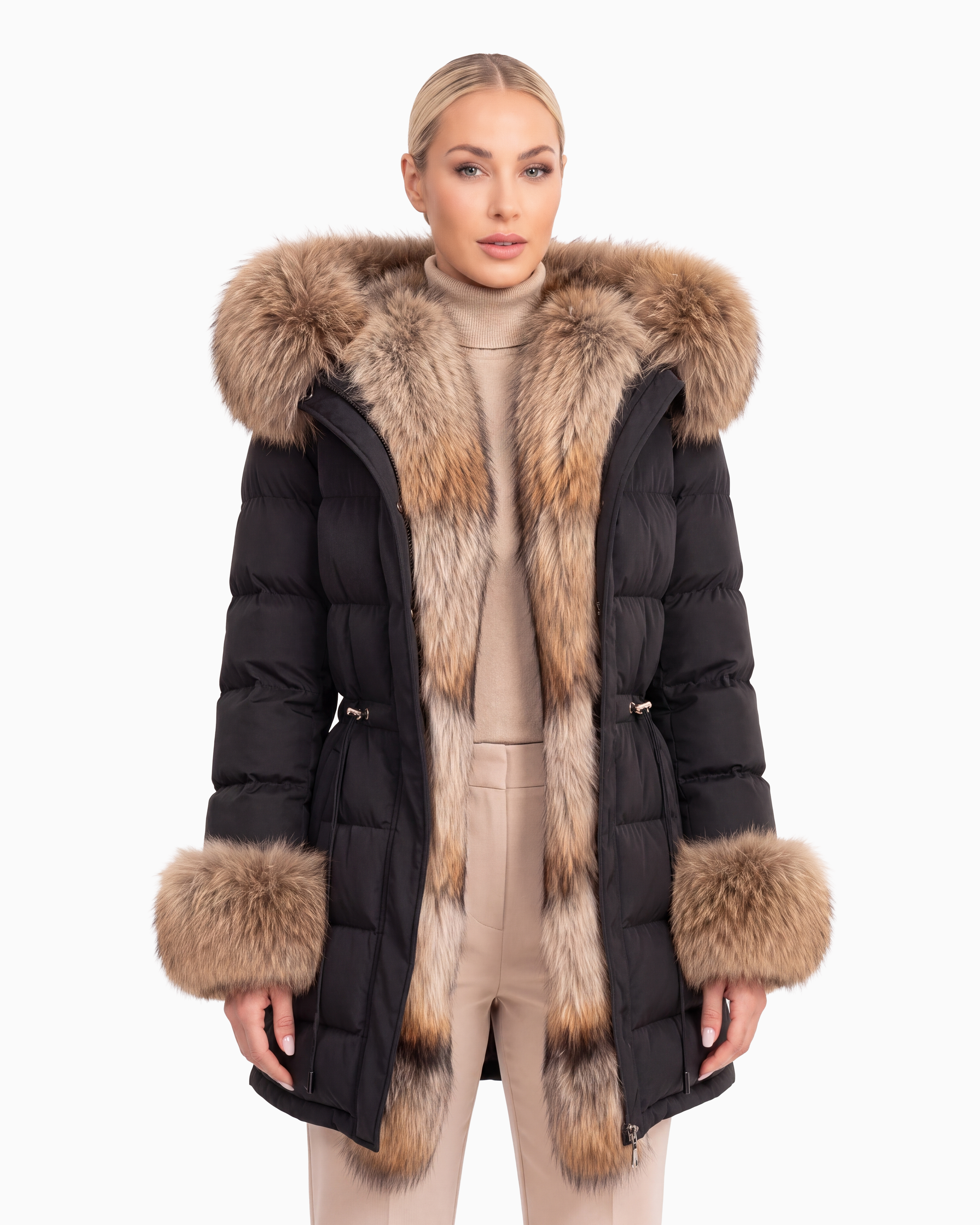Lexi Puffer Jacket With Removable Natural Fur