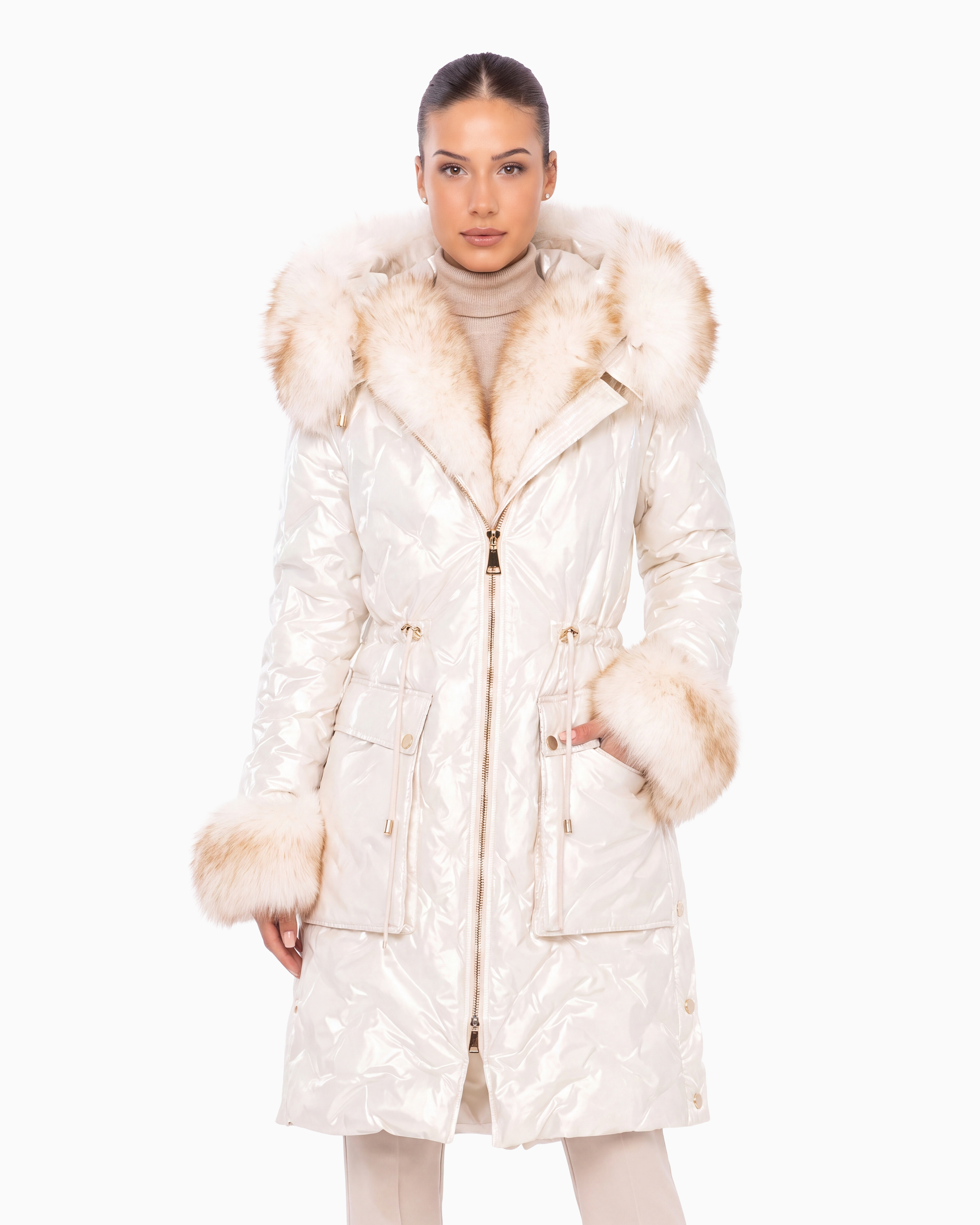 Lexi Women's Down Puffer with Removable Natural Fur