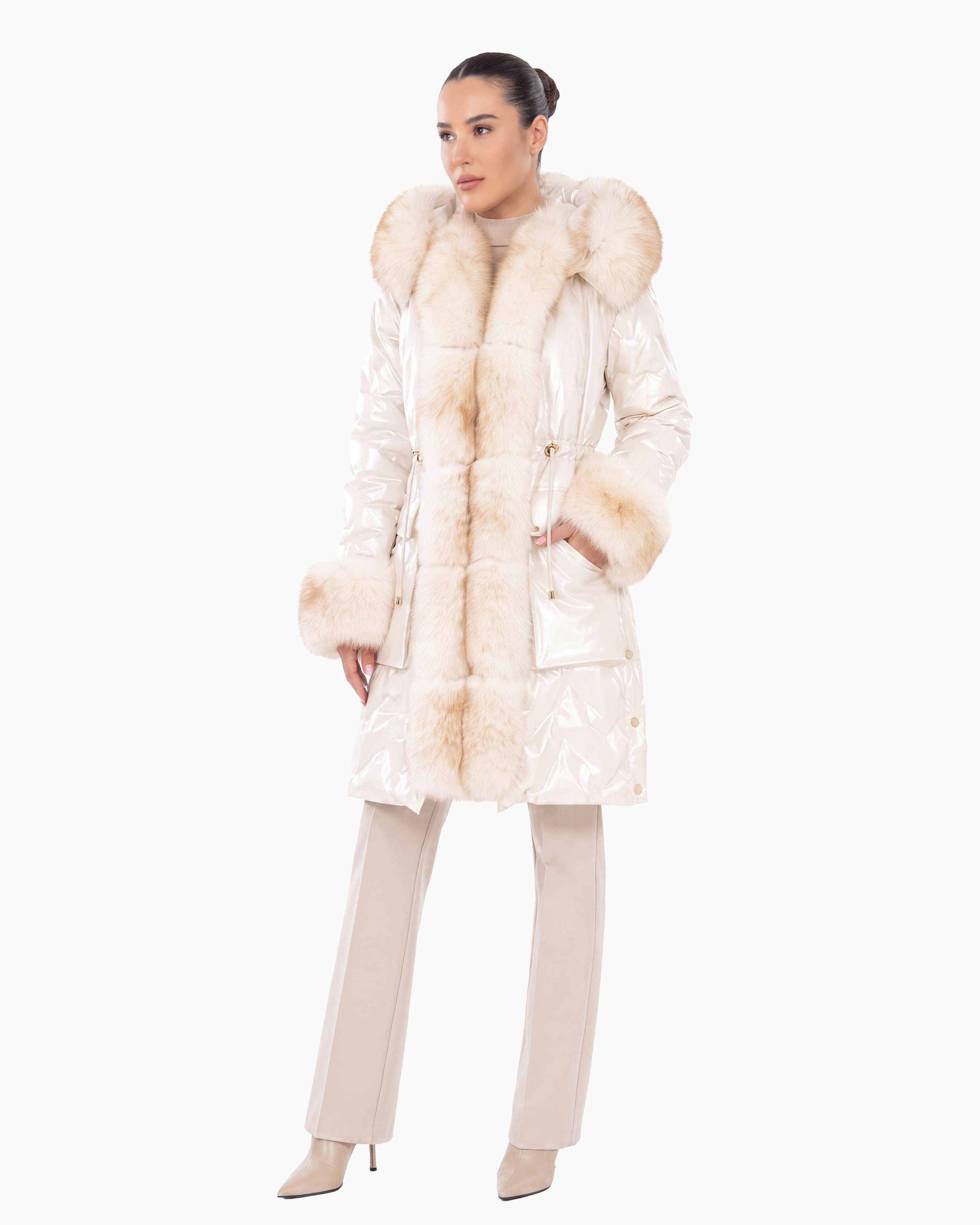 Lexi Women's Down Puffer with Removable Natural Fur
