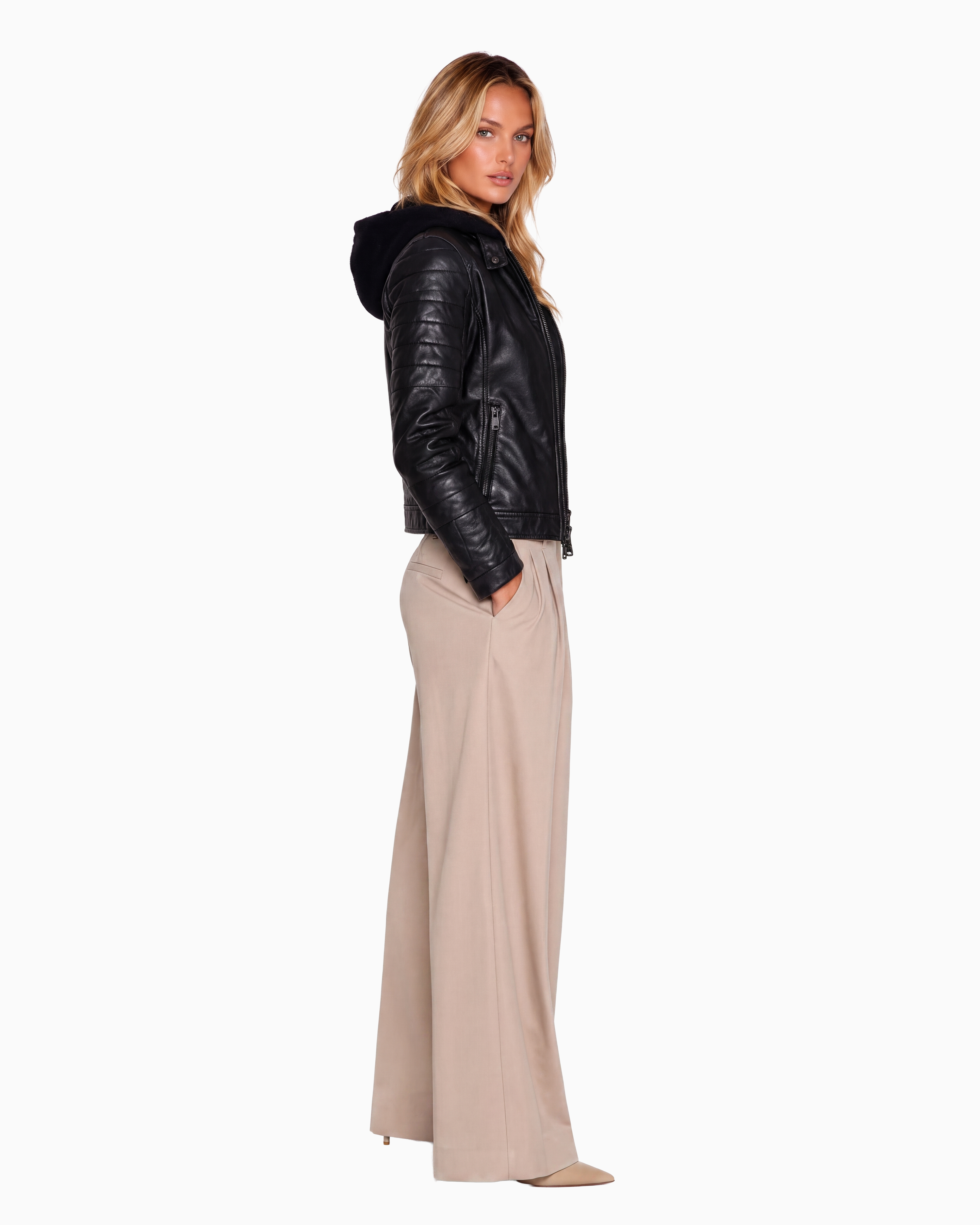 REBECCA BIKER LEATHER JACKET