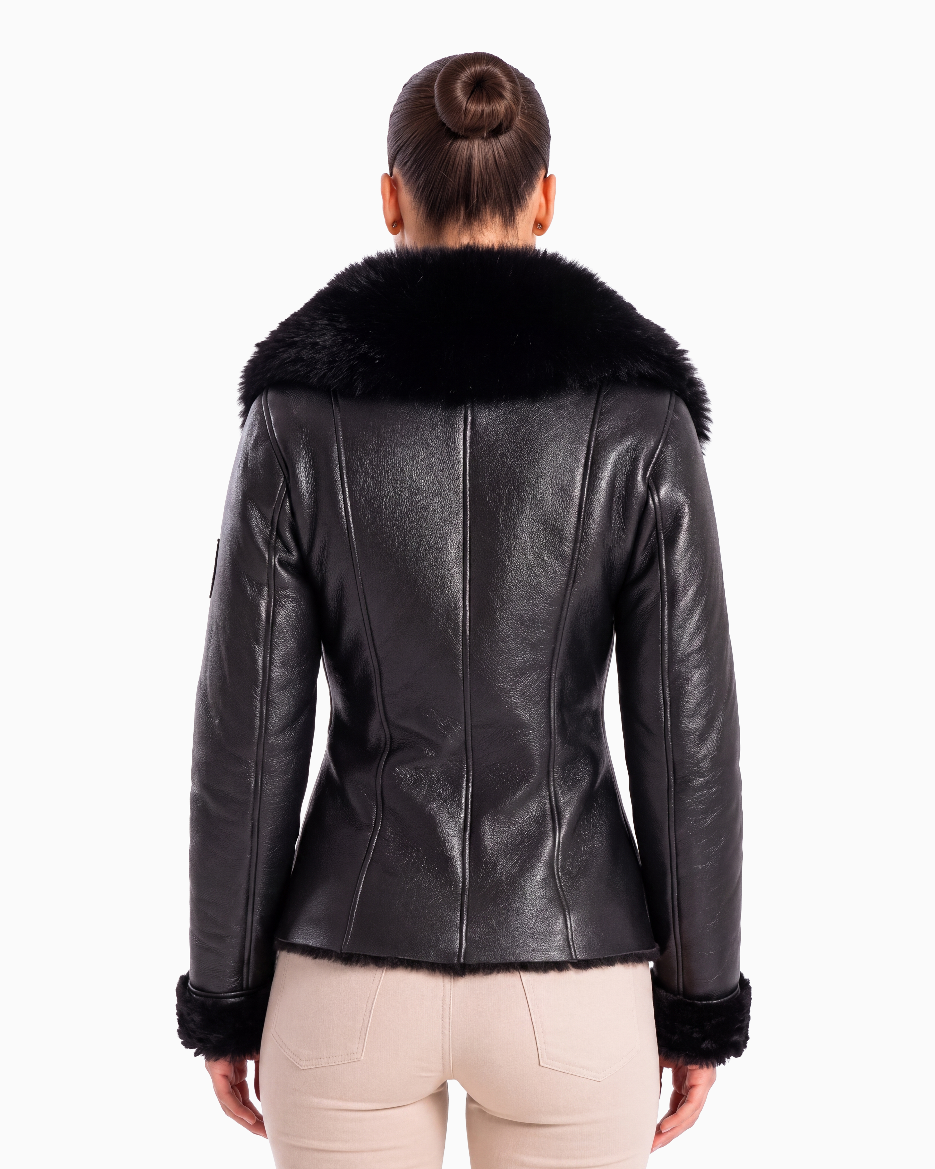 ALICYA Genuine  Shearling Jacket-thumbmail-5