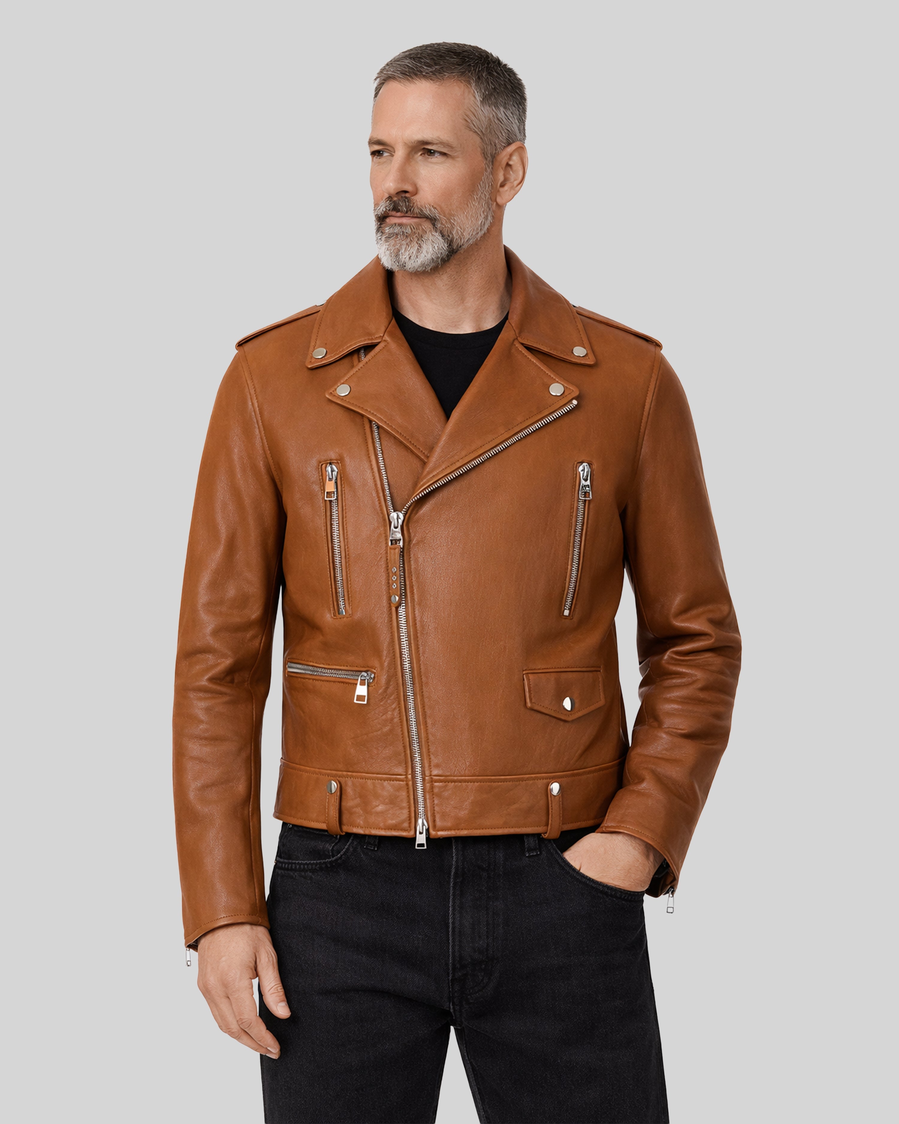 Tom Leather Biker acket-4