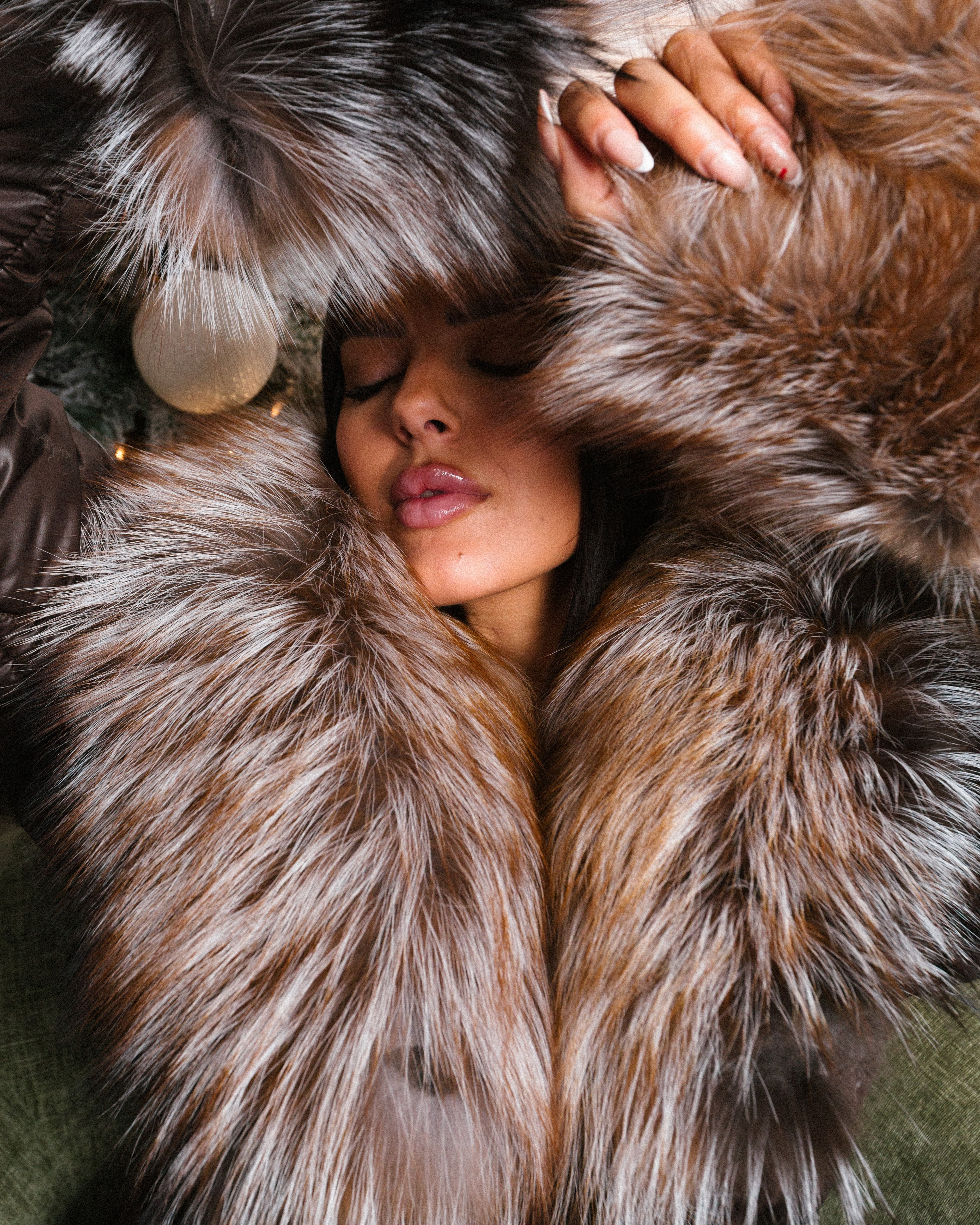 Aura Women's Winter Coat with Natural Fur-thumbmail-5