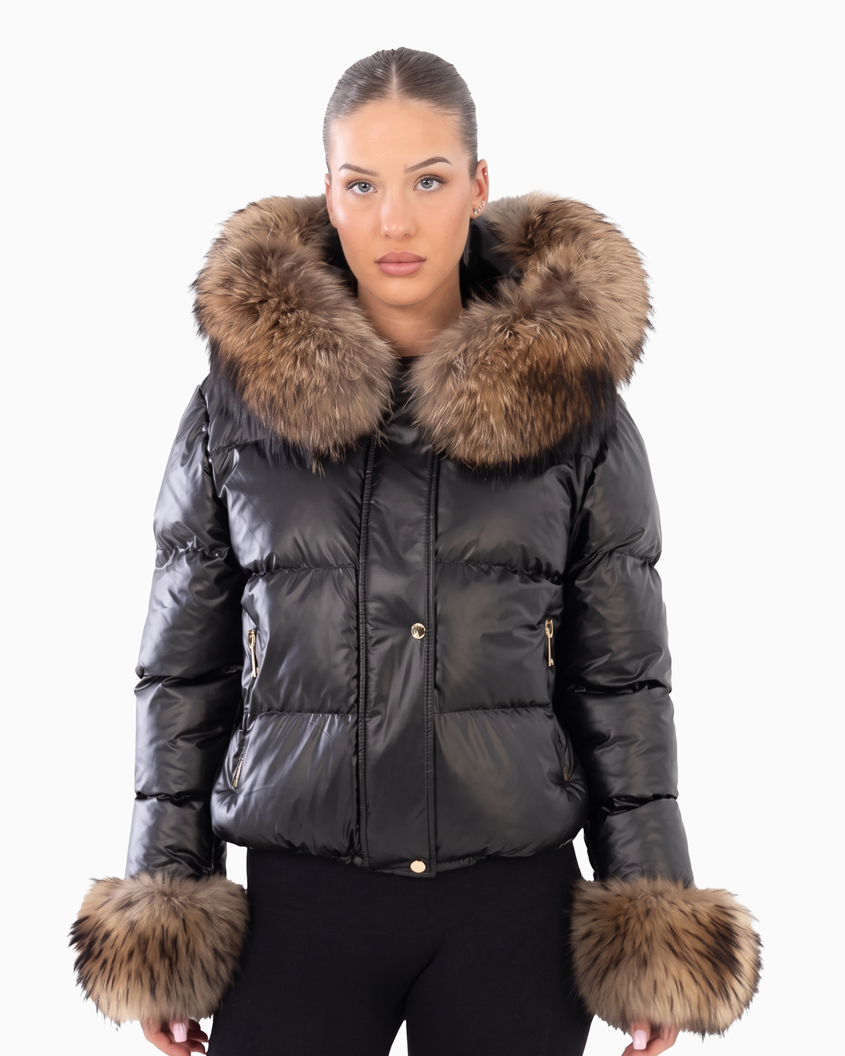 Celya Down Puffer jacket with natural Fur