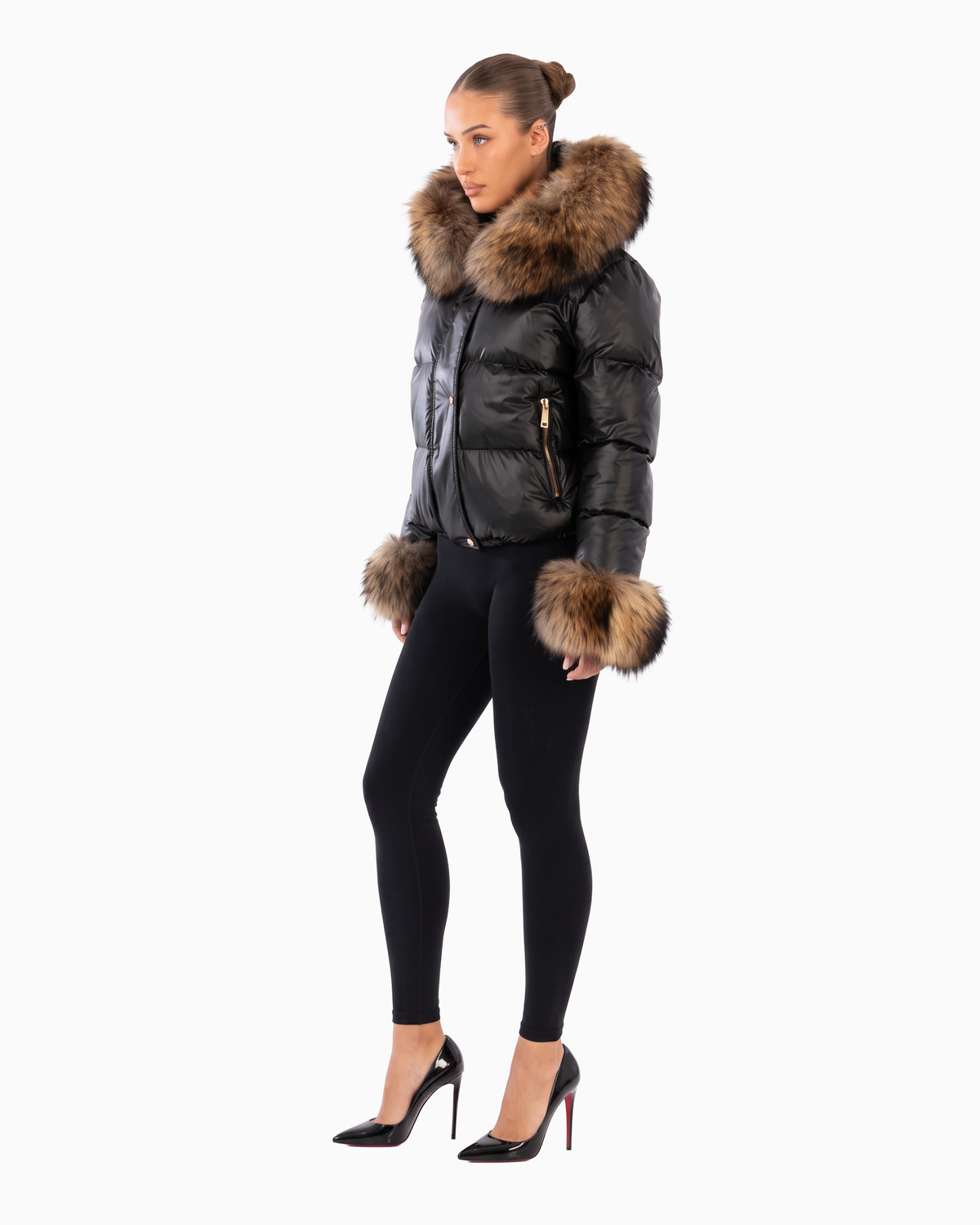 Celya Down Puffer jacket with natural Fur