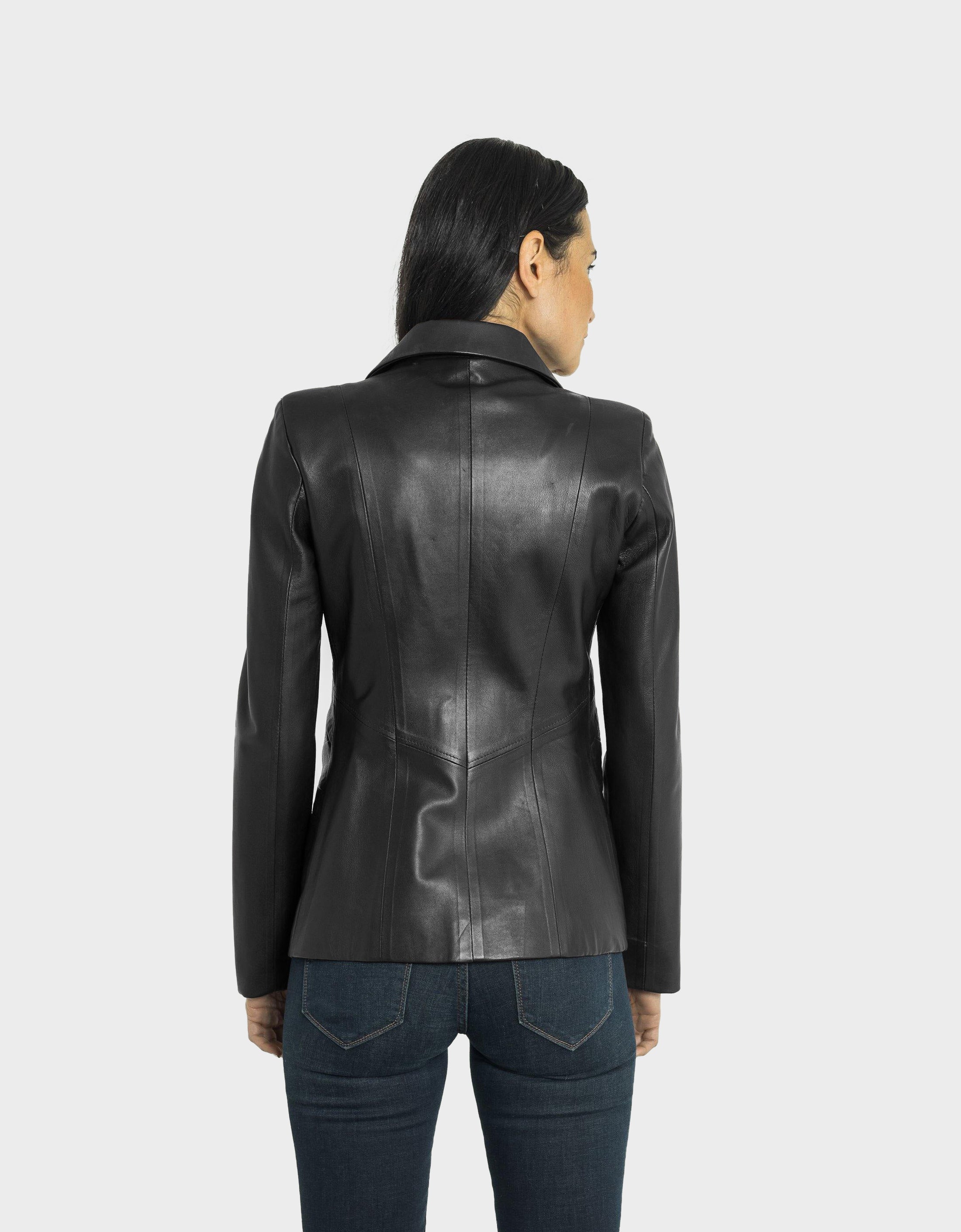 Daniela Leather Blazer-4