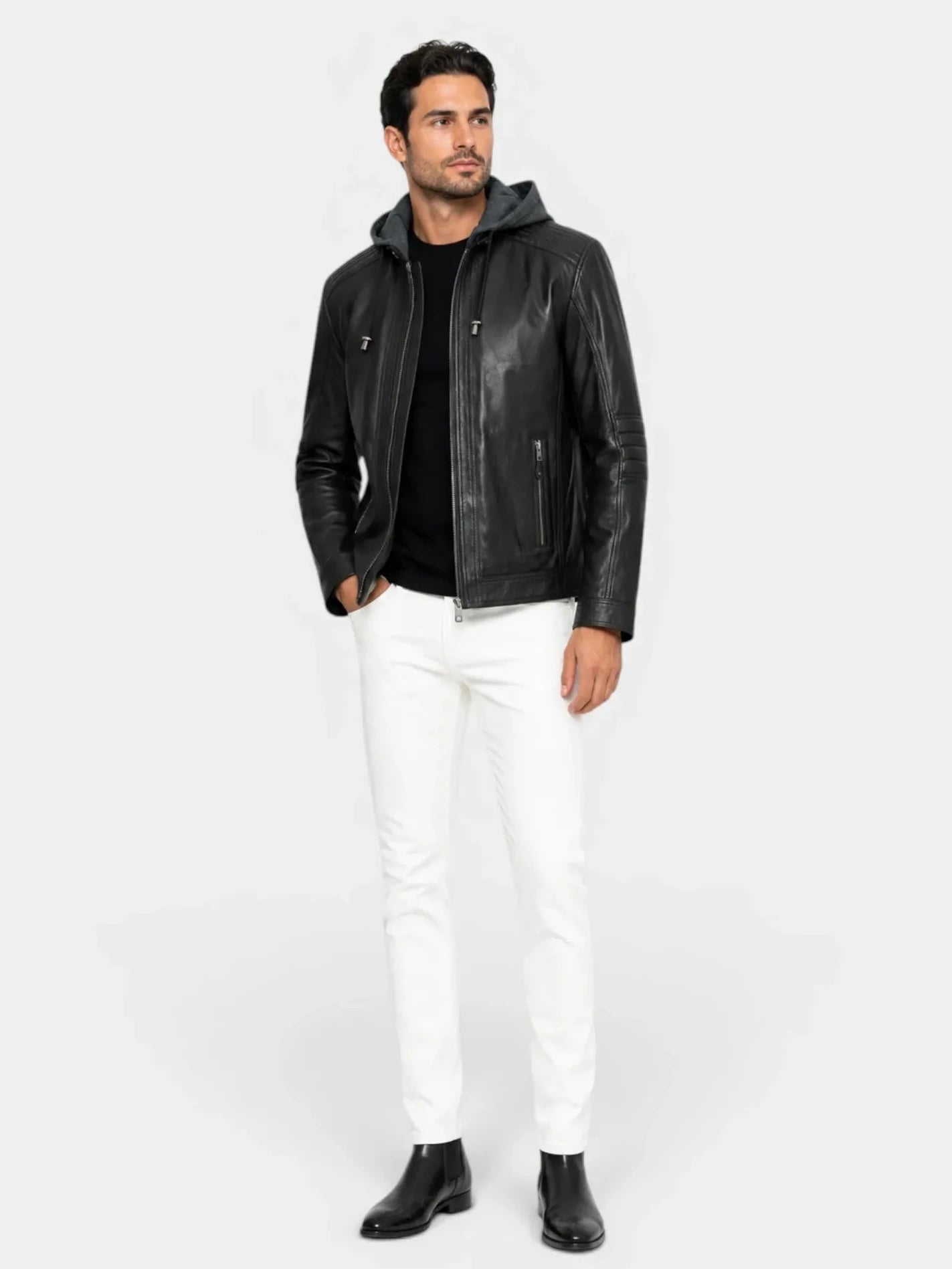 Andrew biker leather jacket