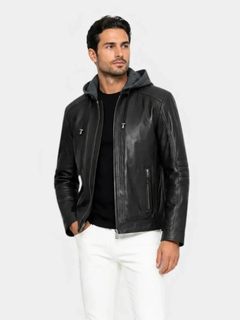 Andrew biker leather jacket