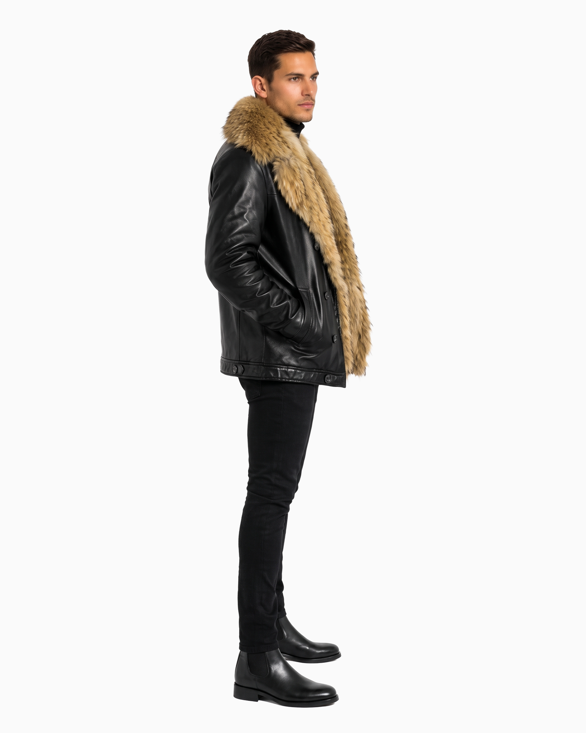 Marvin Leather Jacket with Natural Fur-thumbmail-6