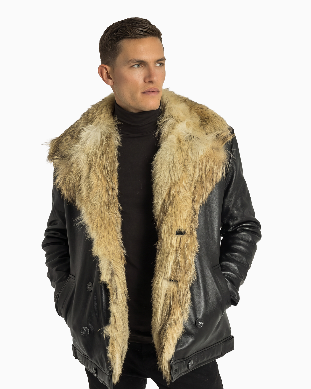 Marvin Leather Jacket with Natural Fur-thumbmail-10