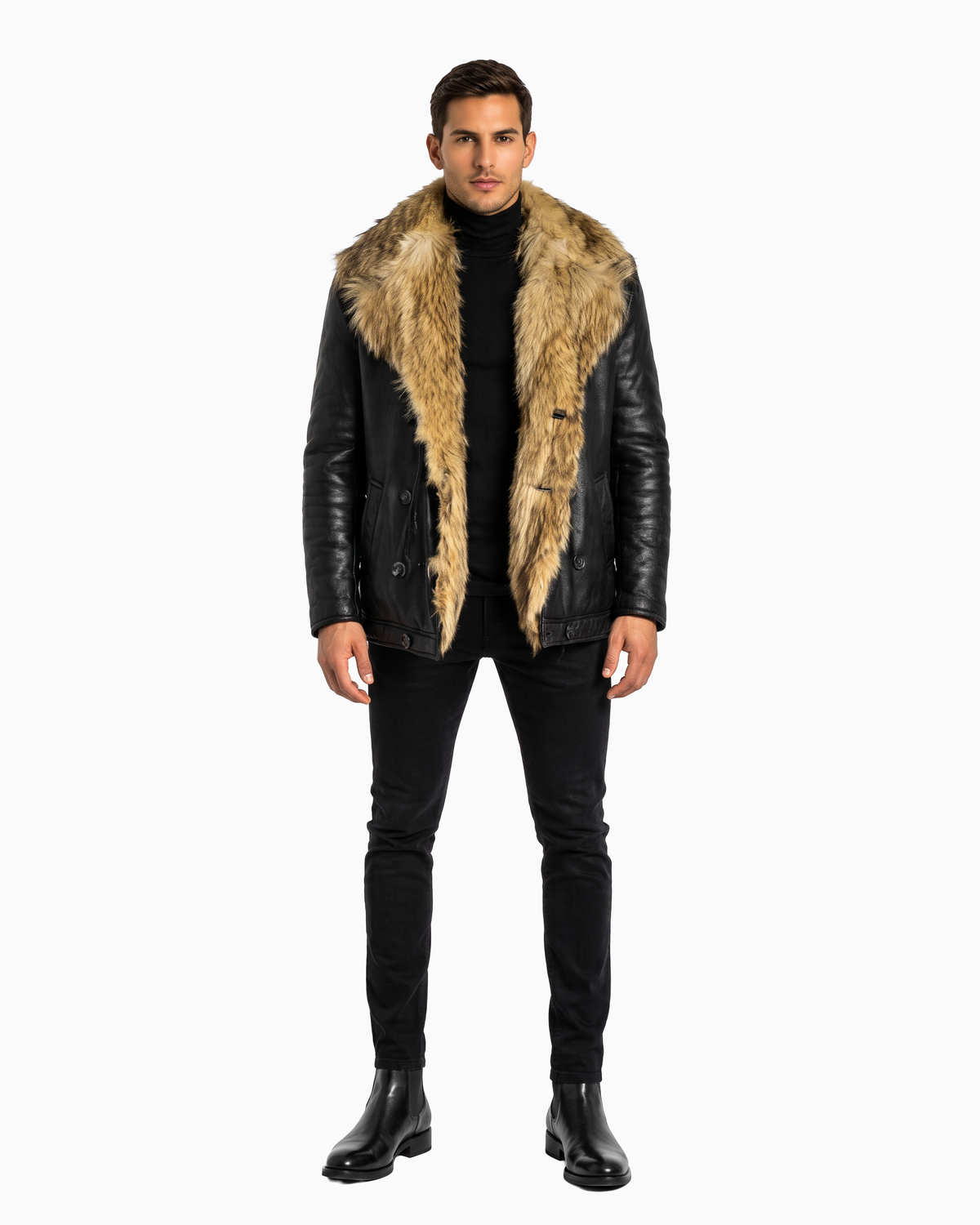 Marvin Leather Jacket with Natural Fur-thumbmail-11
