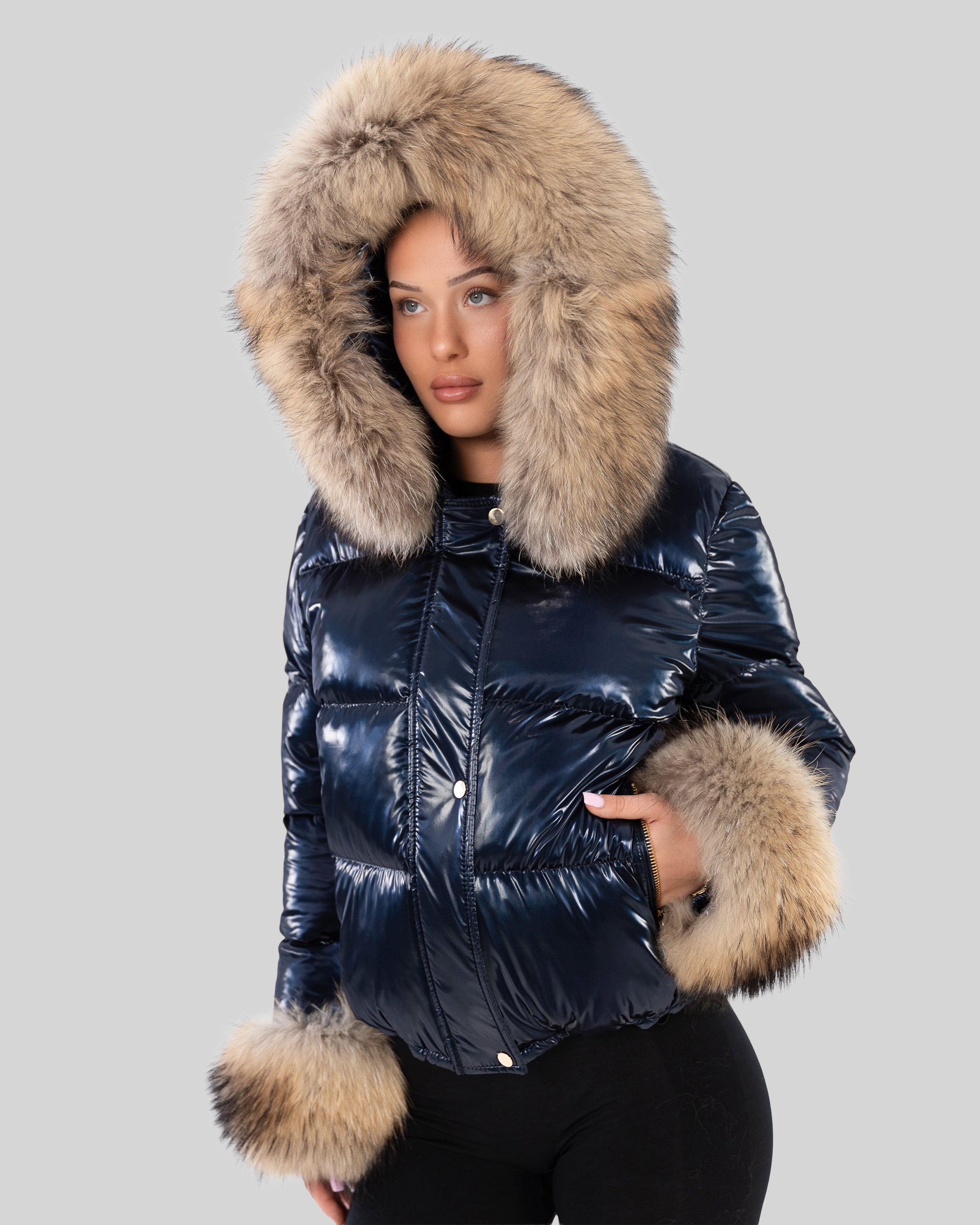 MAEVE Down Puffer with natural fur