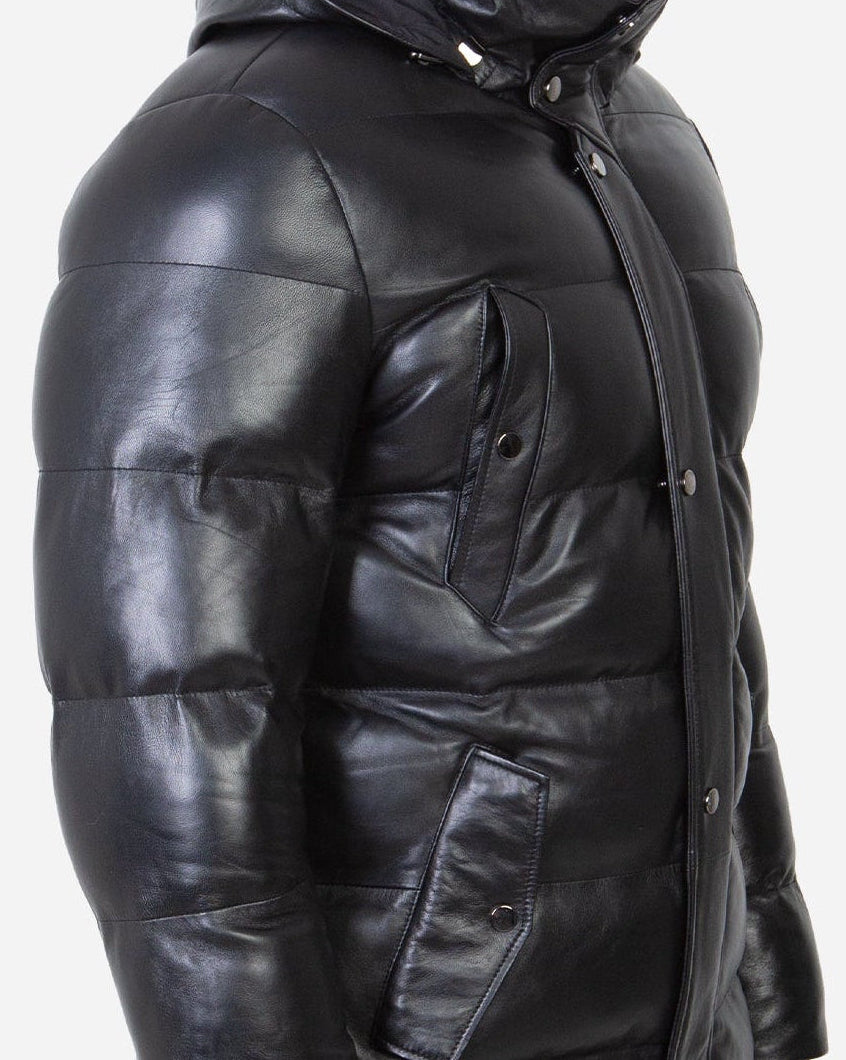 Milan Leather Down Coat-thumbmail-3