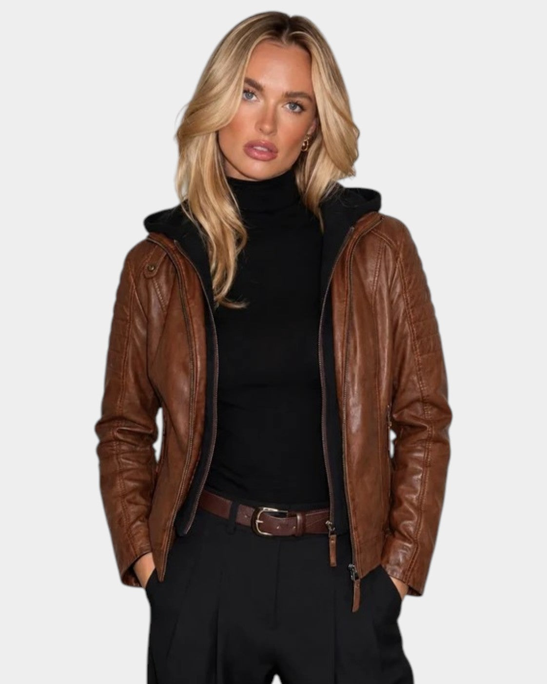 REBECCA BIKER LEATHER JACKET