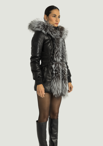 Women's Luna Fox Jacket [Silver] – LeatherKloset